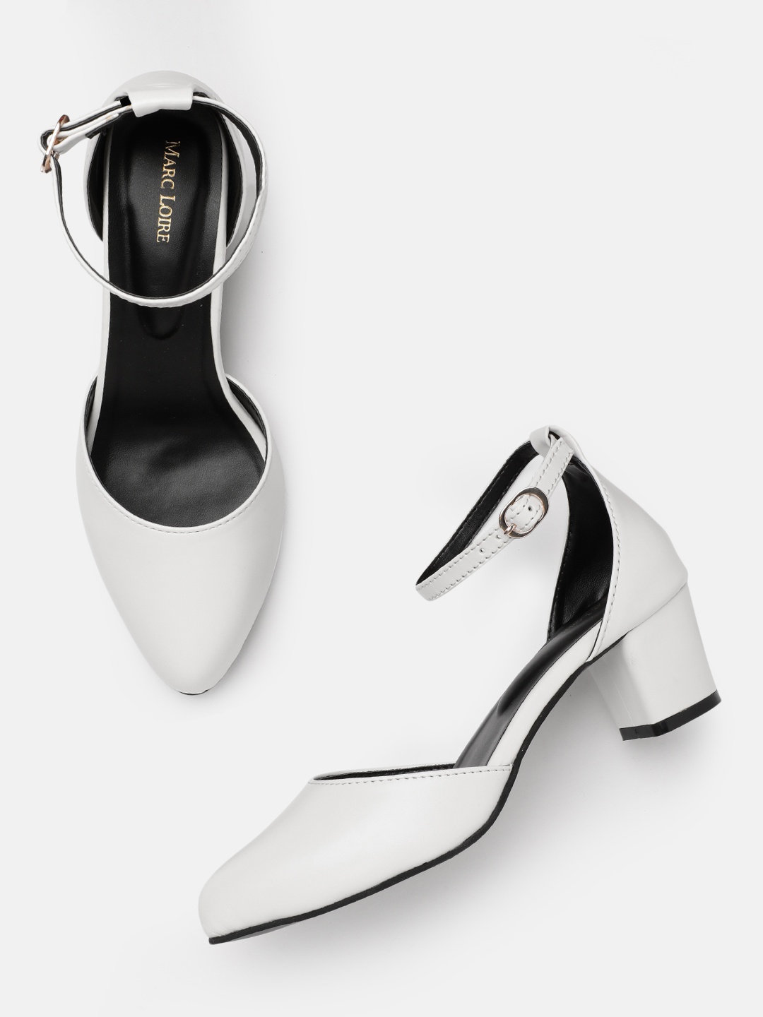 

Marc Loire Solid Block Pumps, White