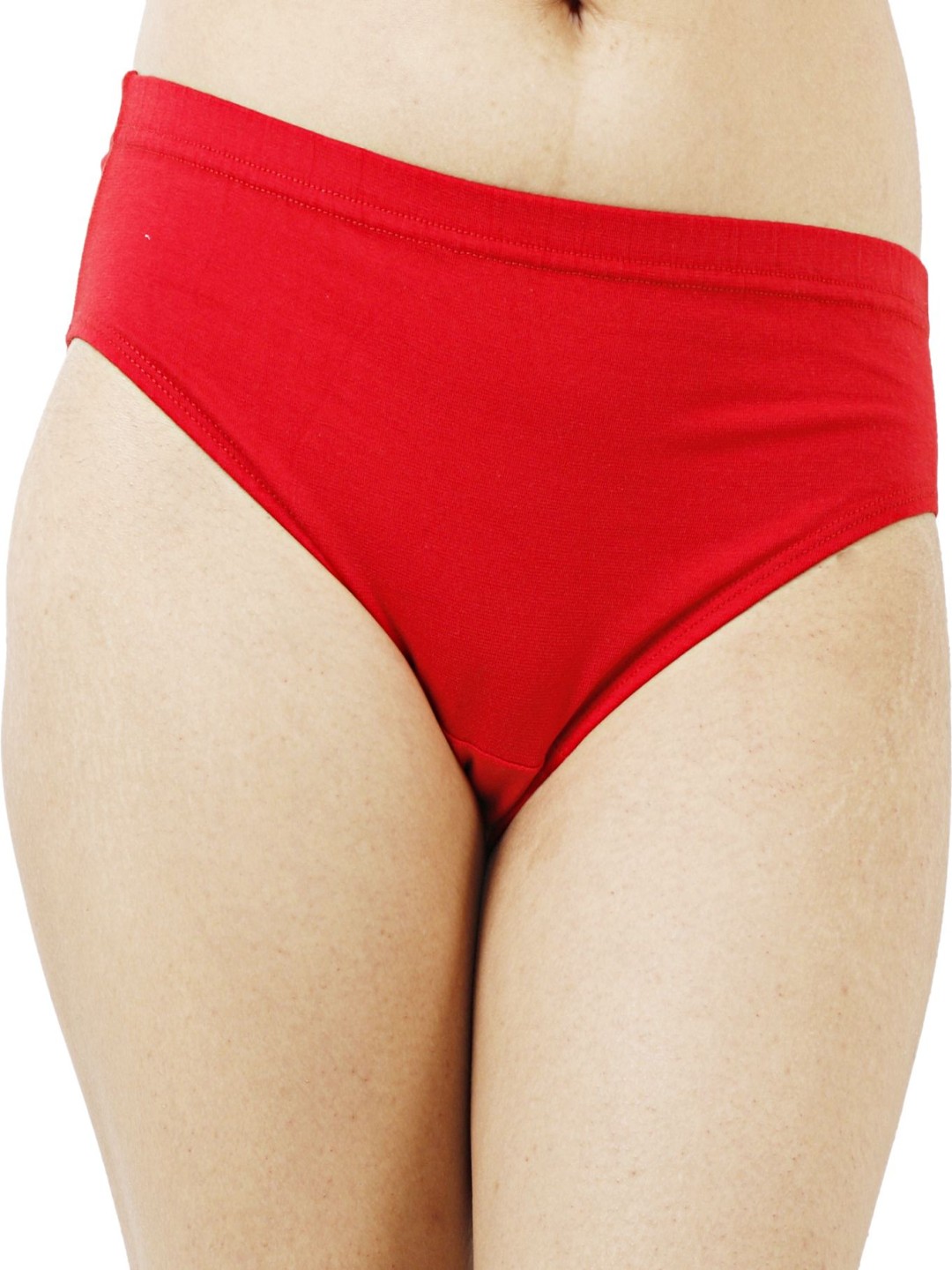 

Diving Deep Pack Of 2 Pure Cotton Mid-Rise Hipster Briefs Full Panty_119_XL, Red