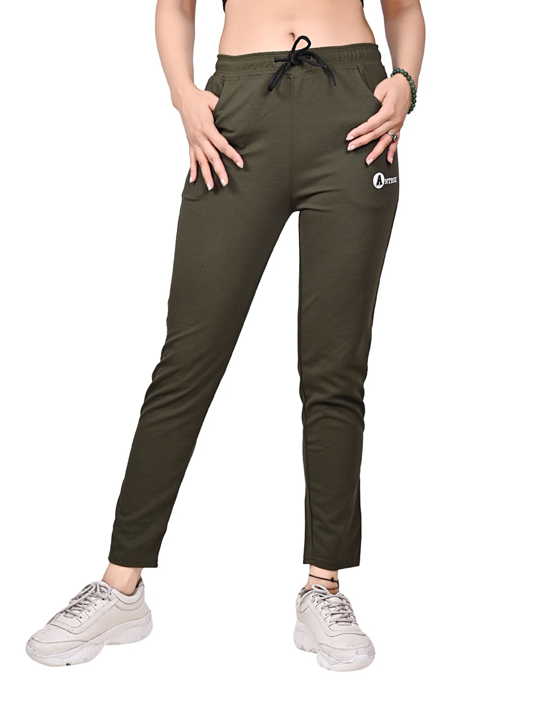 

ANTRUE Women Dry-Fit Track Pants, Olive