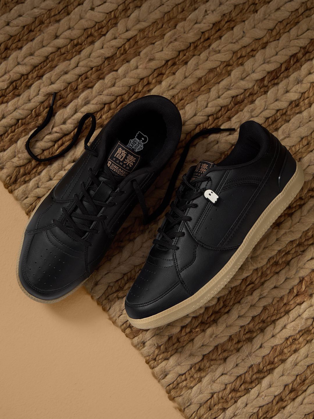 

The Souled Store Men PU Sneakers, Black