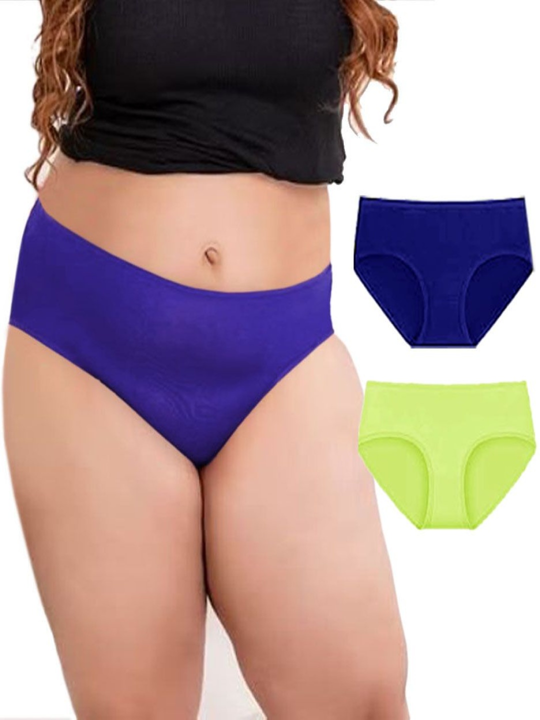 

Diving Deep Pack Of 2 Hipster Briefs PJ176 Blue, P New Pant_ies_2 PC_XXL