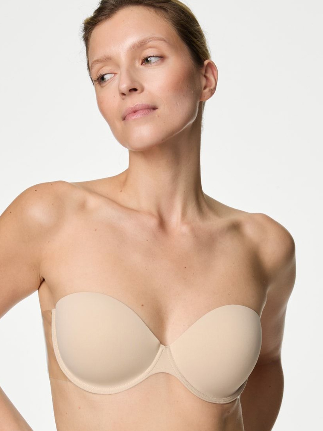 

Marks & Spencer Bra Medium Coverage Underwired Lightly Padded, Nude