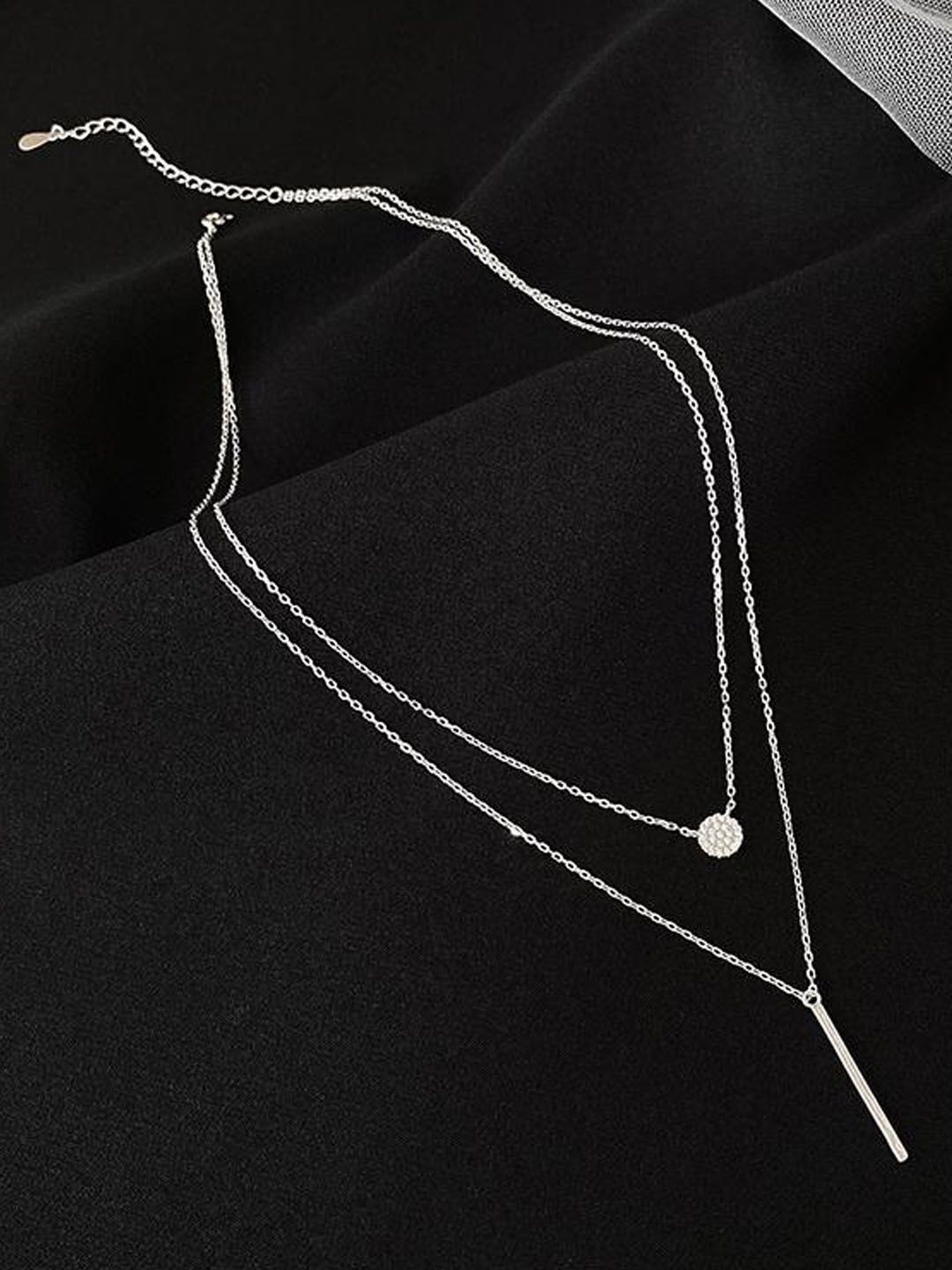 

StyleCast Elegant Stone Studded Chain, Silver