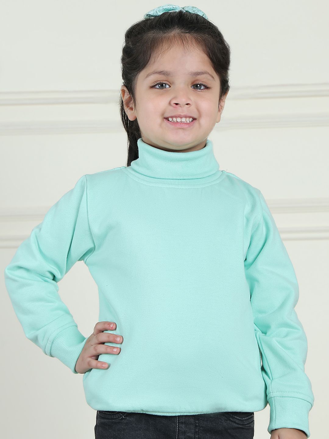 

MINI & MING Girls Sweatshirt, Turquoise blue