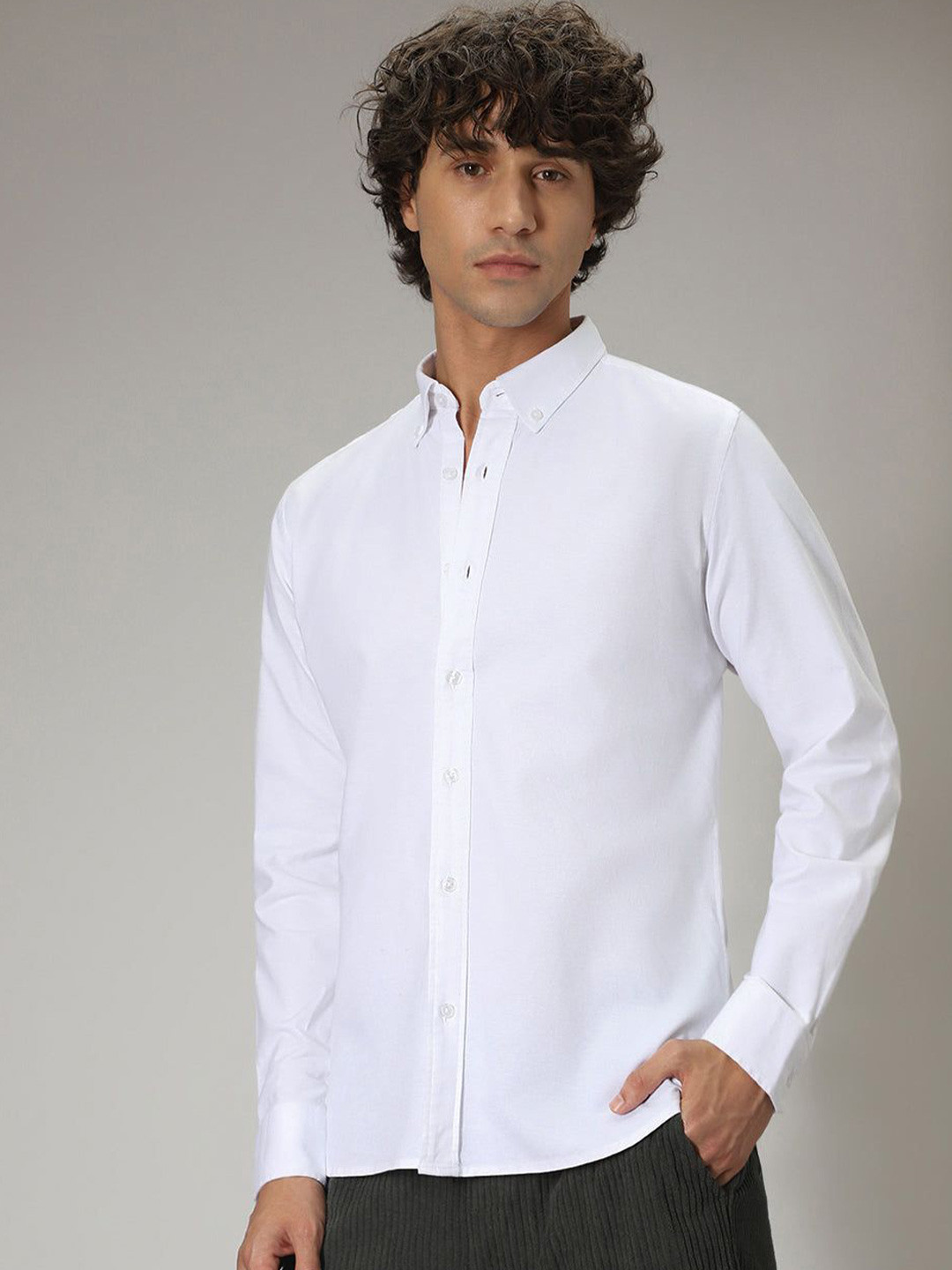 

Banana Club Men Relaxed Slim Fit Opaque Semiformal Shirt, White