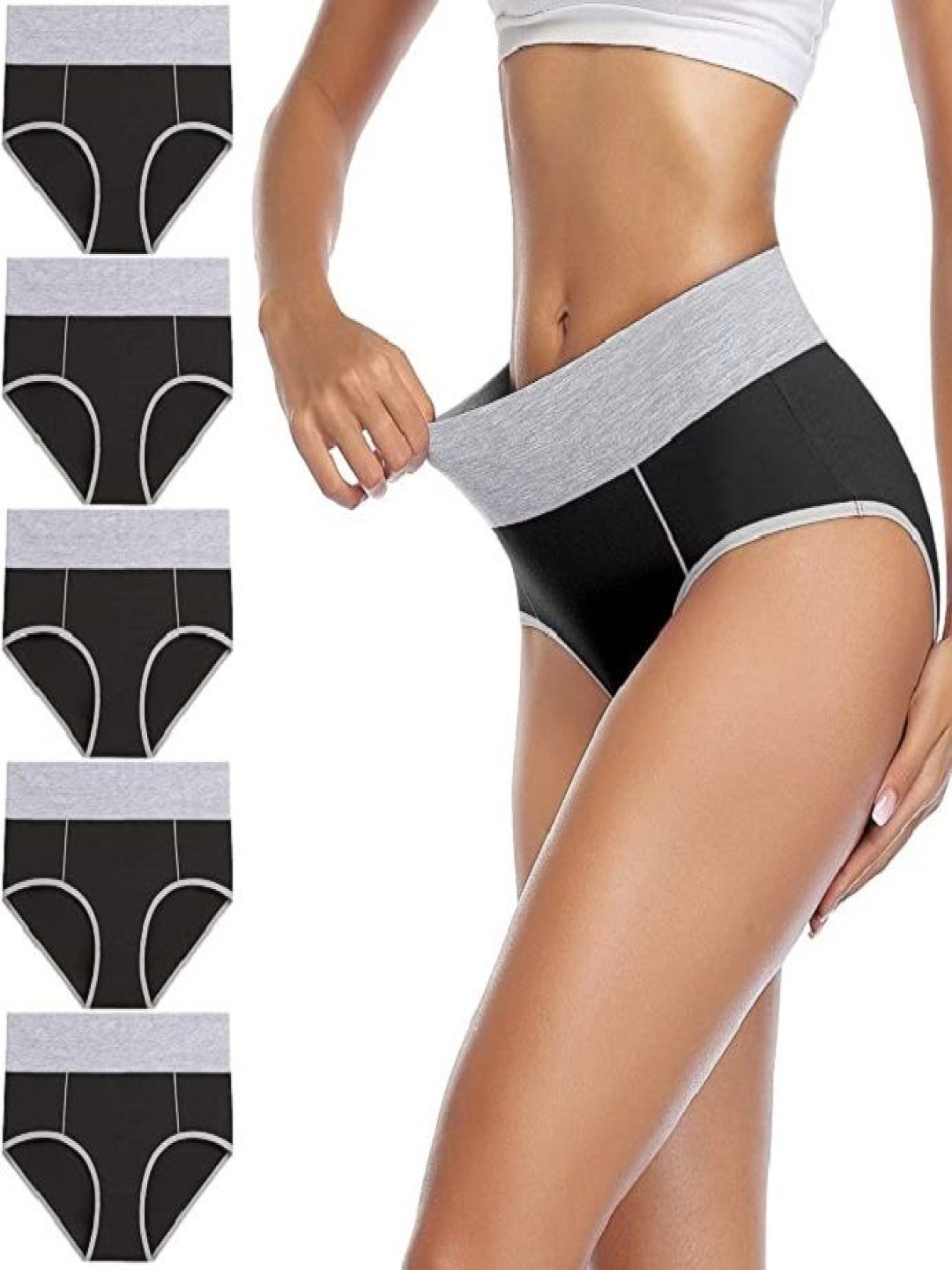 

Diving Deep Pack Of 5 Hipster Briefs AB_4__Q_XL, Black