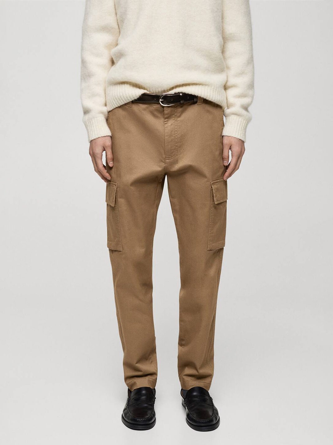 

MANGO MAN Cargo Trousers, Brown
