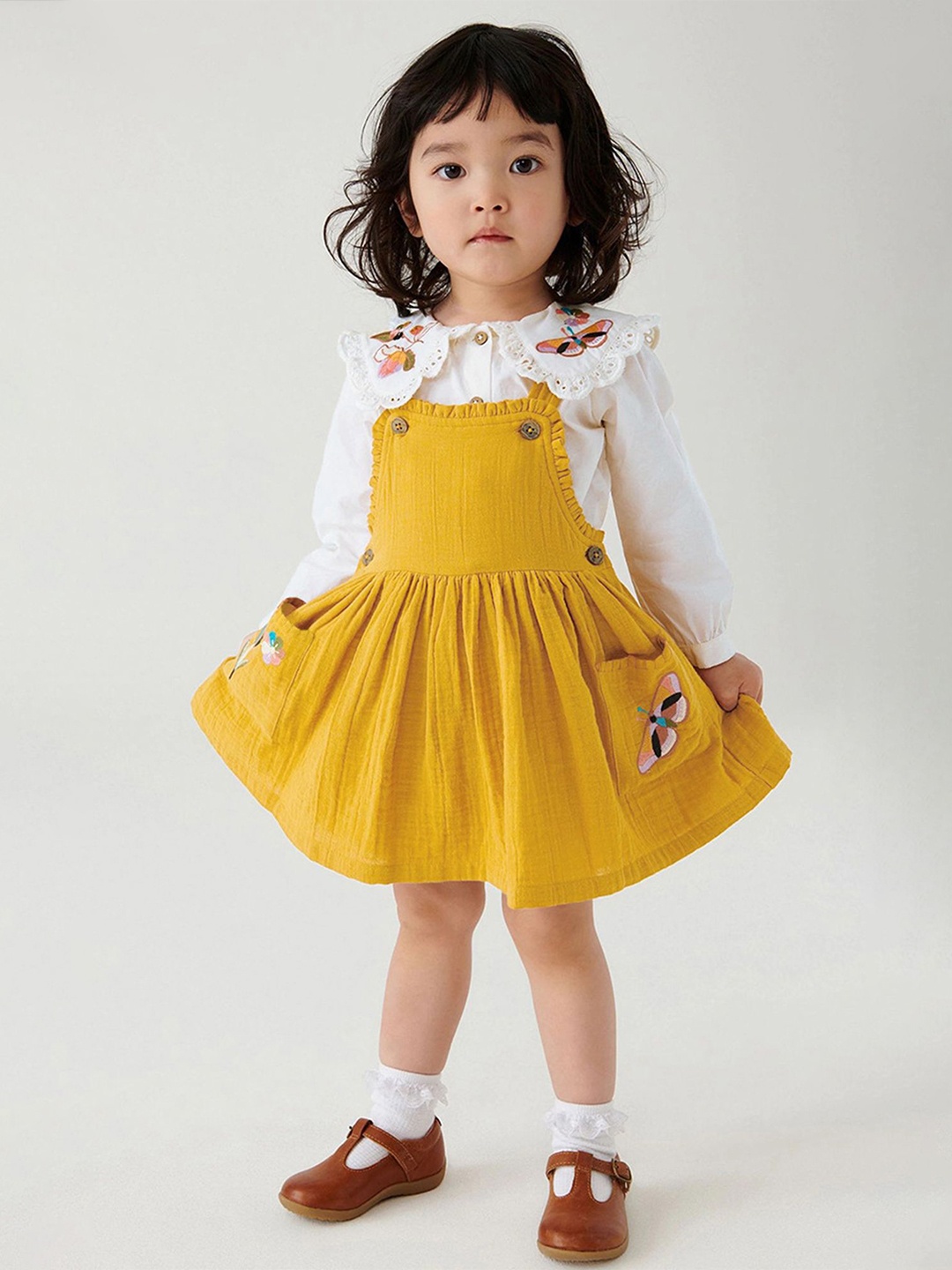 

LULU & SKY Organic Cotton Dress, Yellow