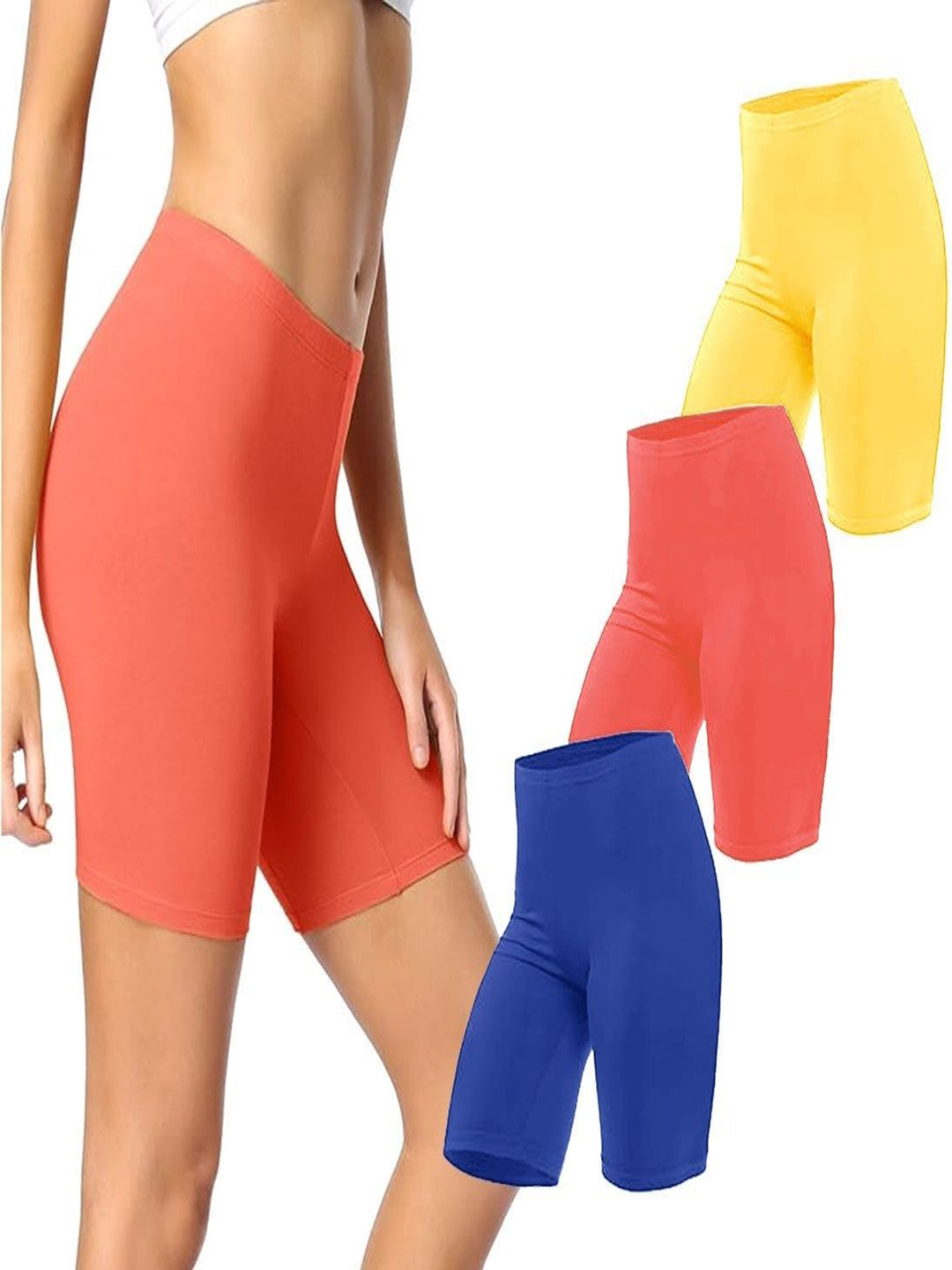 

Diving Deep Pack Of 3 Boy Shorts Briefs DD686 Y,O,Blue Shorts_3 PC_L