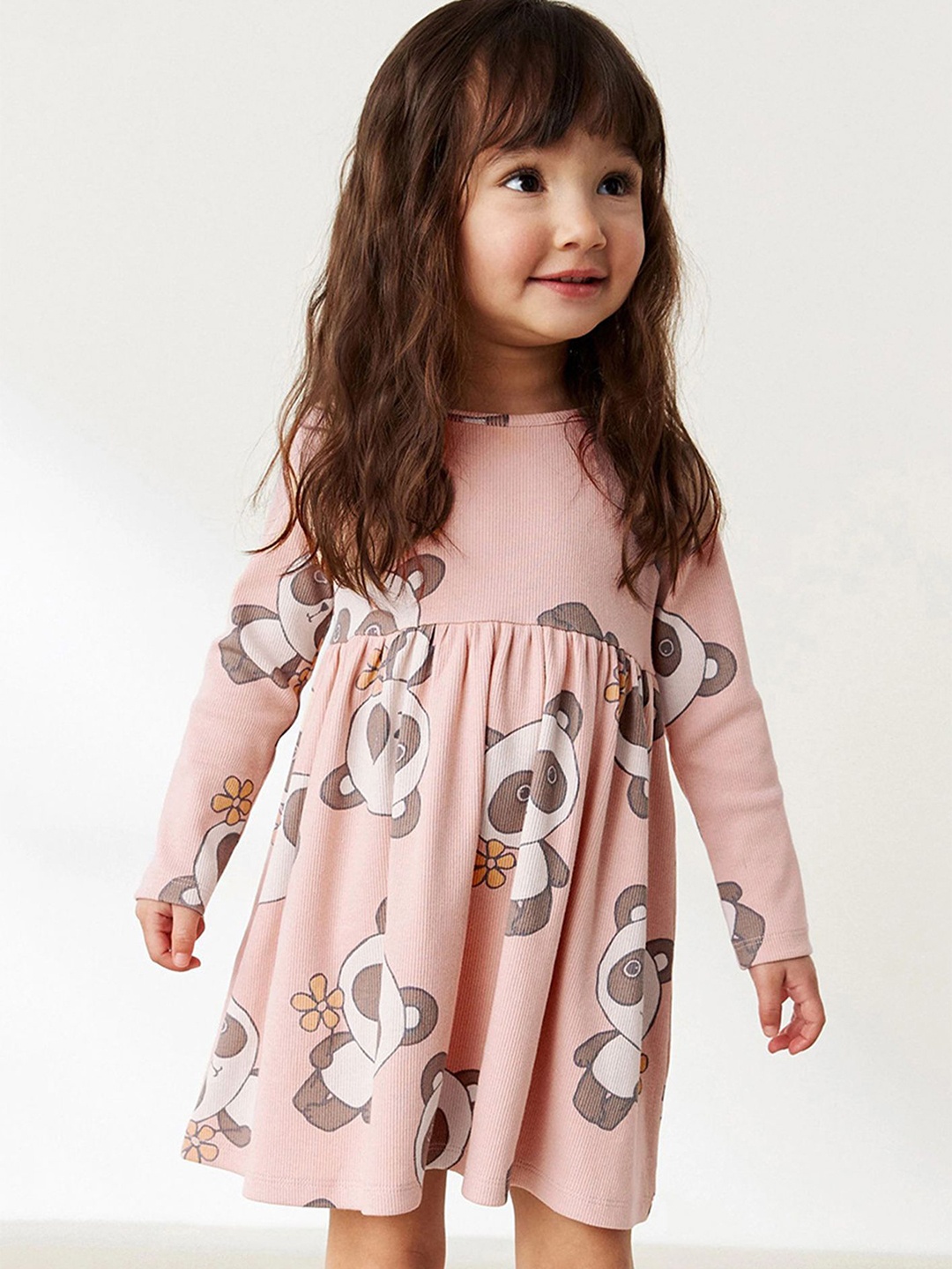 

LULU & SKY Floral Print A-Line Dress, Pink