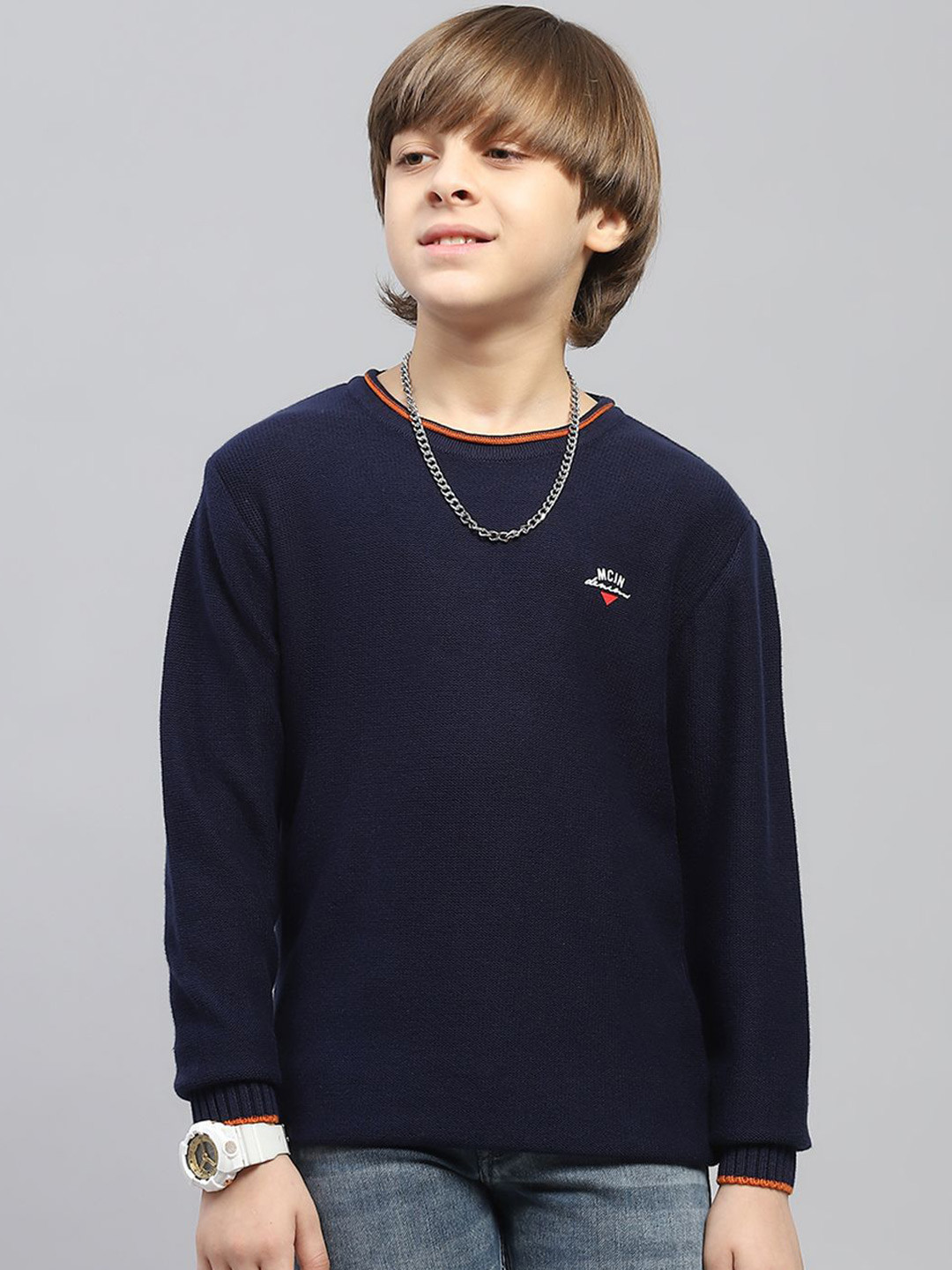 

Monte Carlo Boys Woollen Pullover, Navy blue