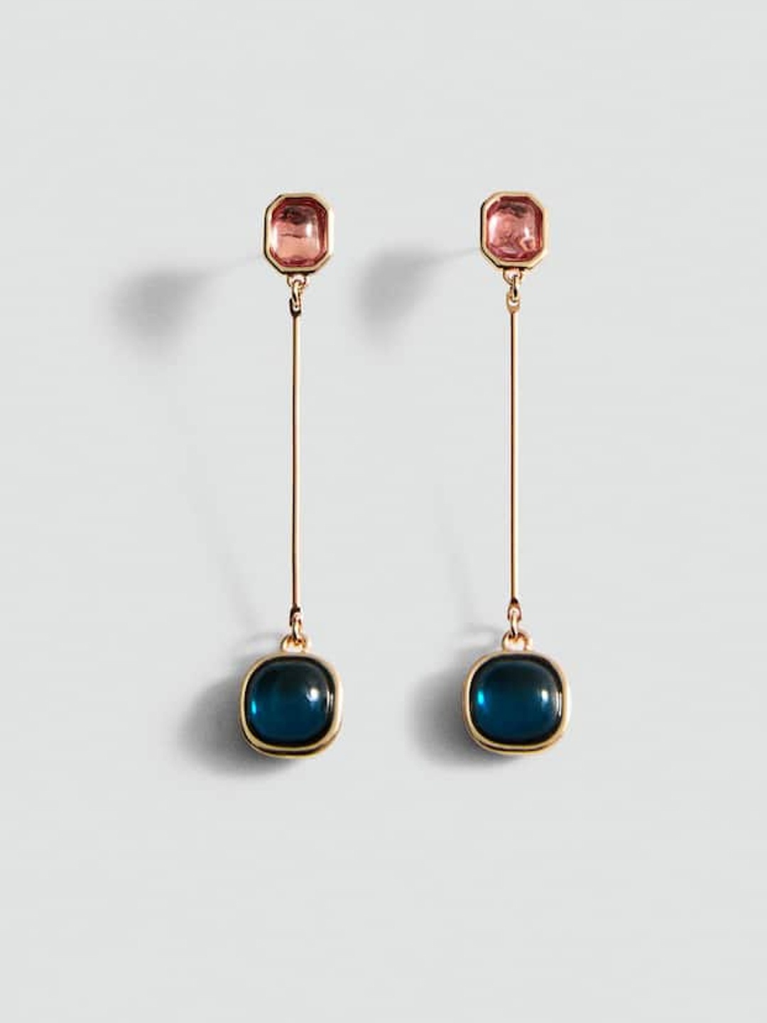 

MANGO Contemporary Drop Earrings, Pink