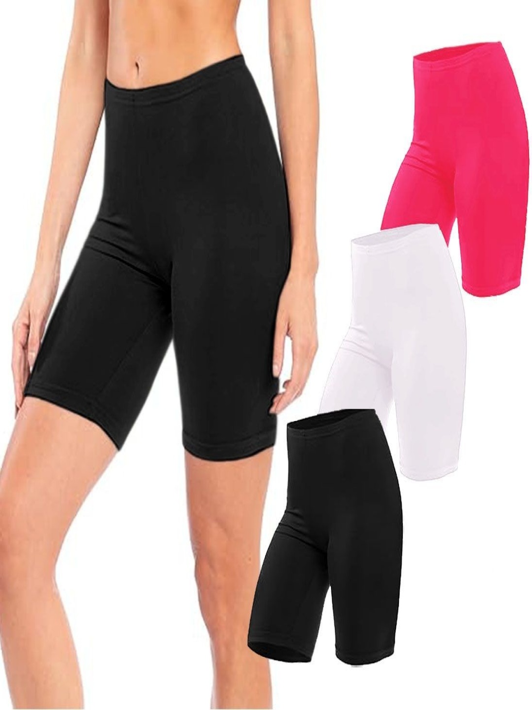 

Pack Of 3 Boy Shorts Briefs DD684 DP,B,W Shorts_3 PC_XL, Pink