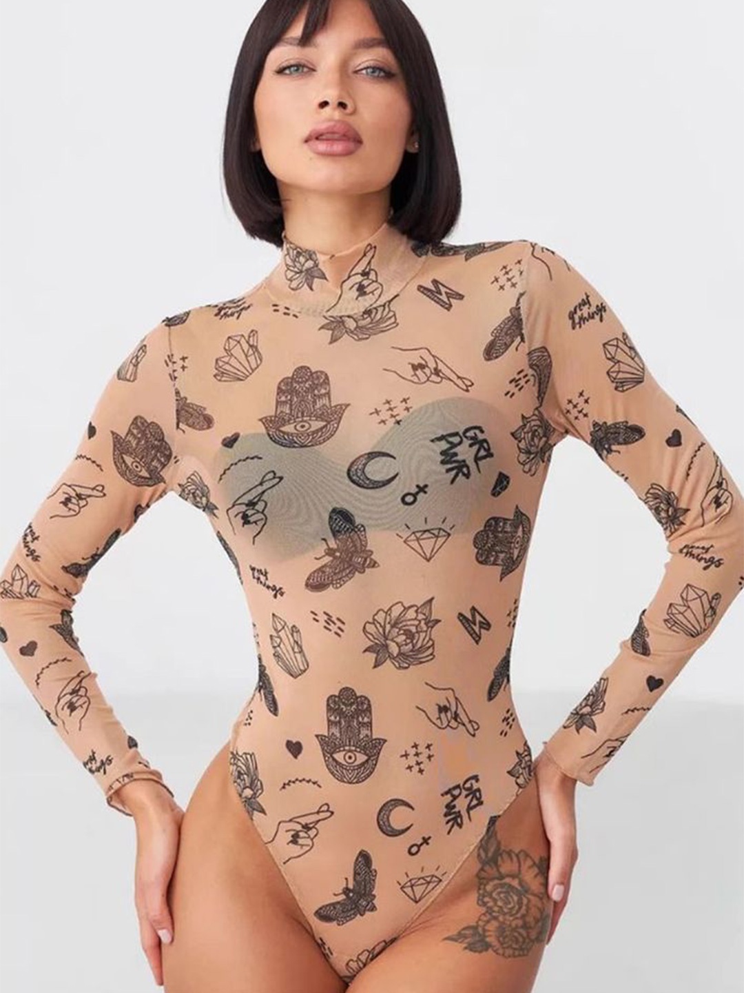 

LULU & SKY Print Top, Khaki