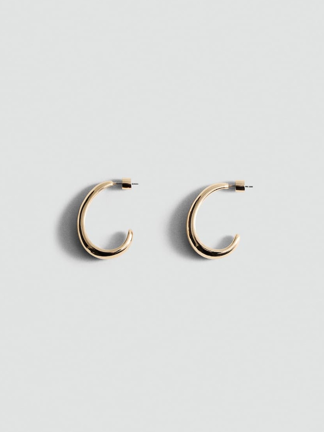 

MANGO Contemporary Half Hoop Earrings, Gold