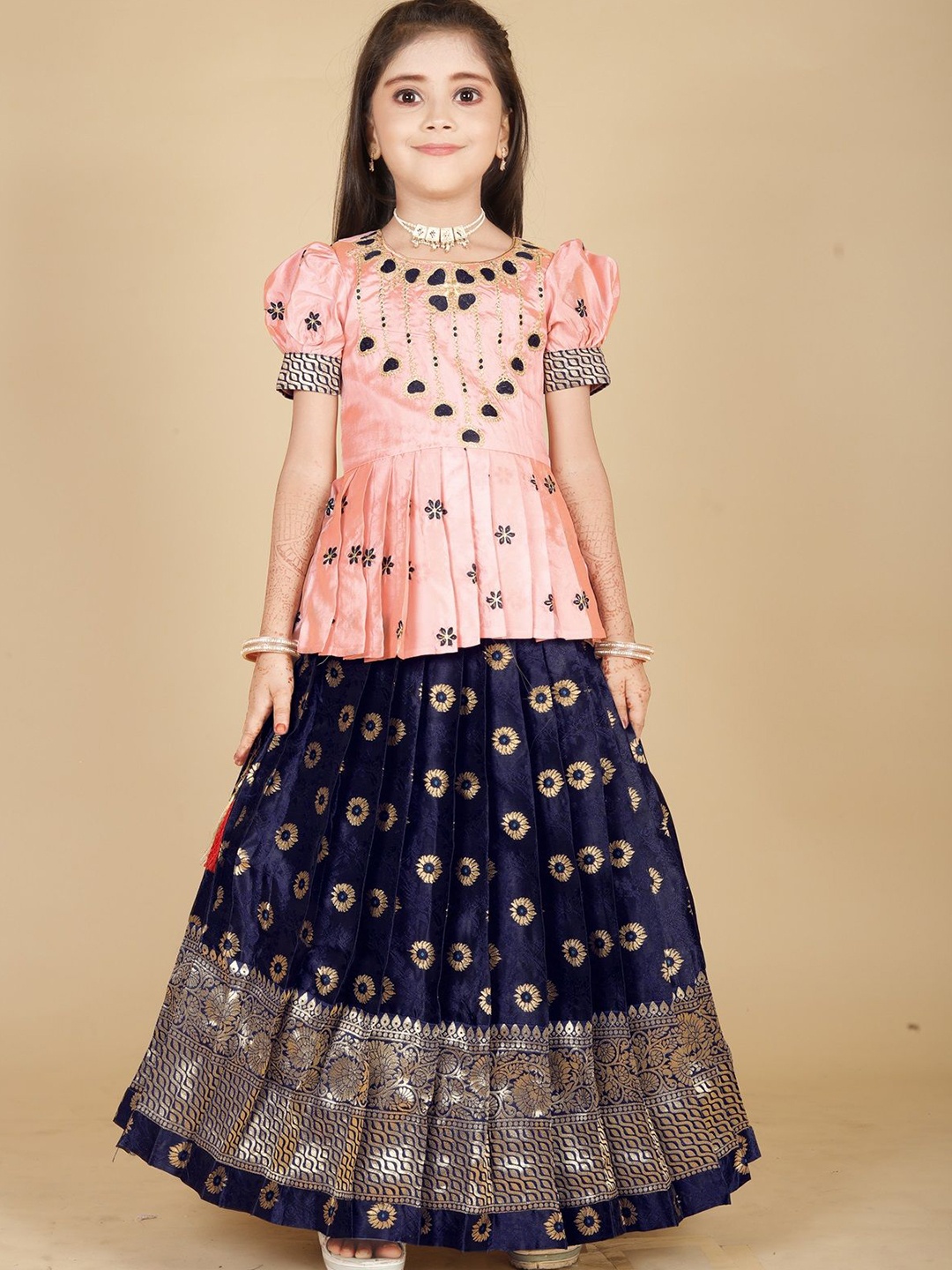 

FELIZ THE DESIGNER STUDIO Girls Thread Work Ready to Wear Lehenga &, Rose