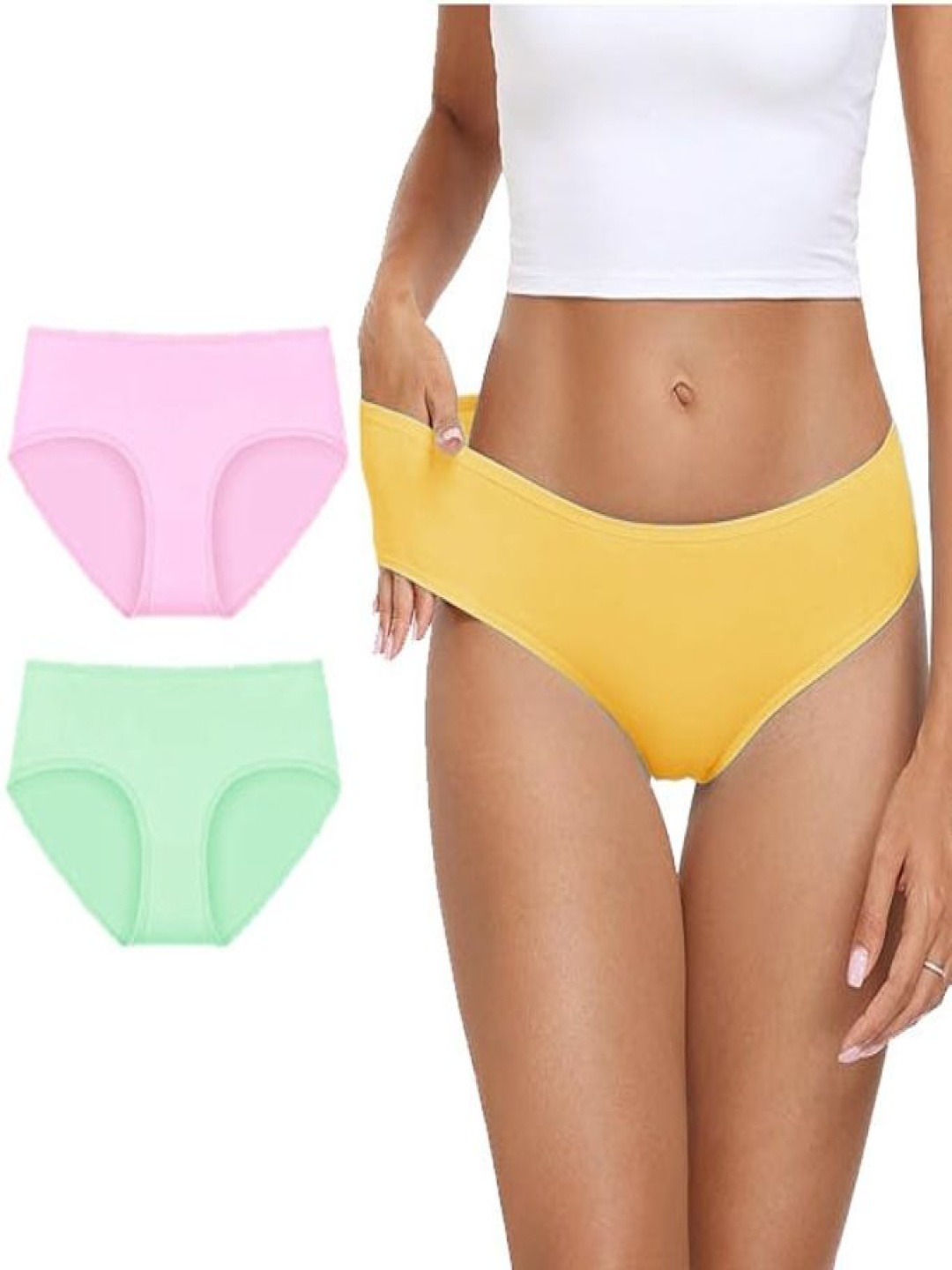 

Diving Deep Pack Of 3 Mid-Rise Hipster Briefs DD229 BP, 08, Y New Pant_ies_3 PC_S, Pink