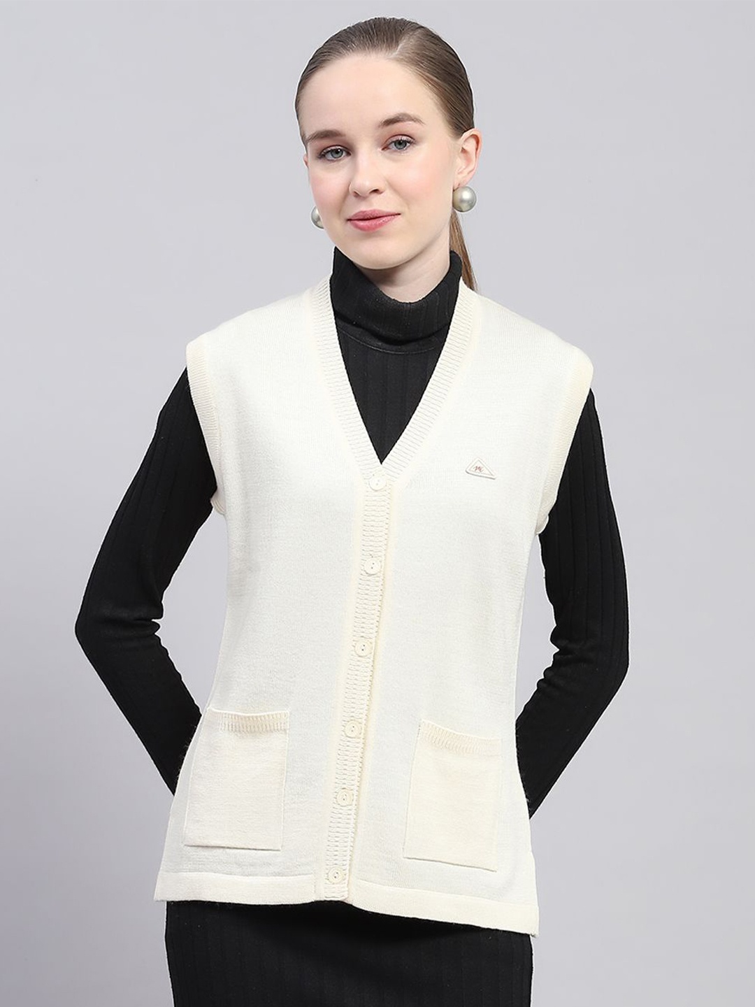 

Monte Carlo Women Woollen Cardigan, Off white