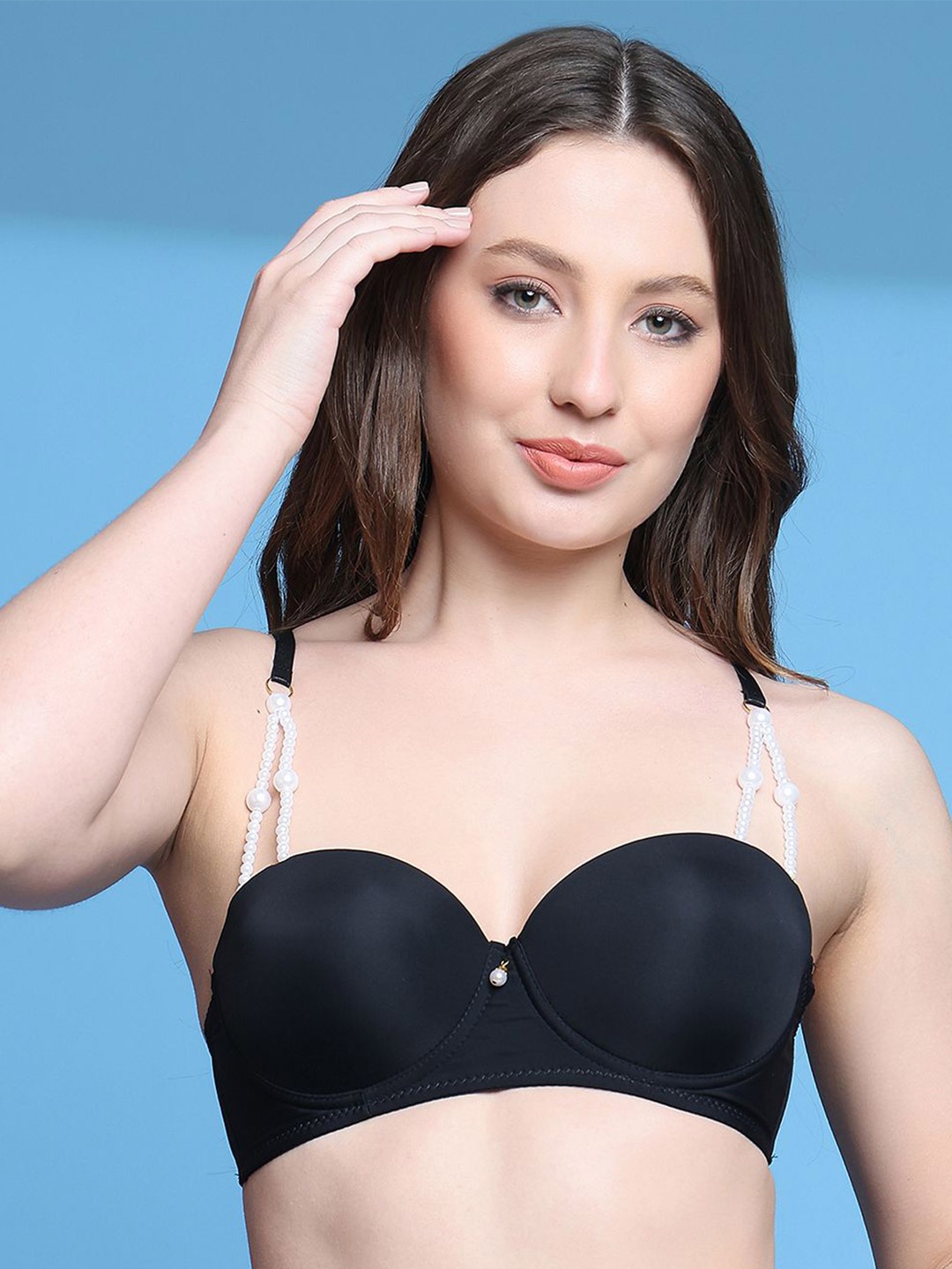 

PrettyCat Bra Half Coverage Underwired Lightly Padded, Black