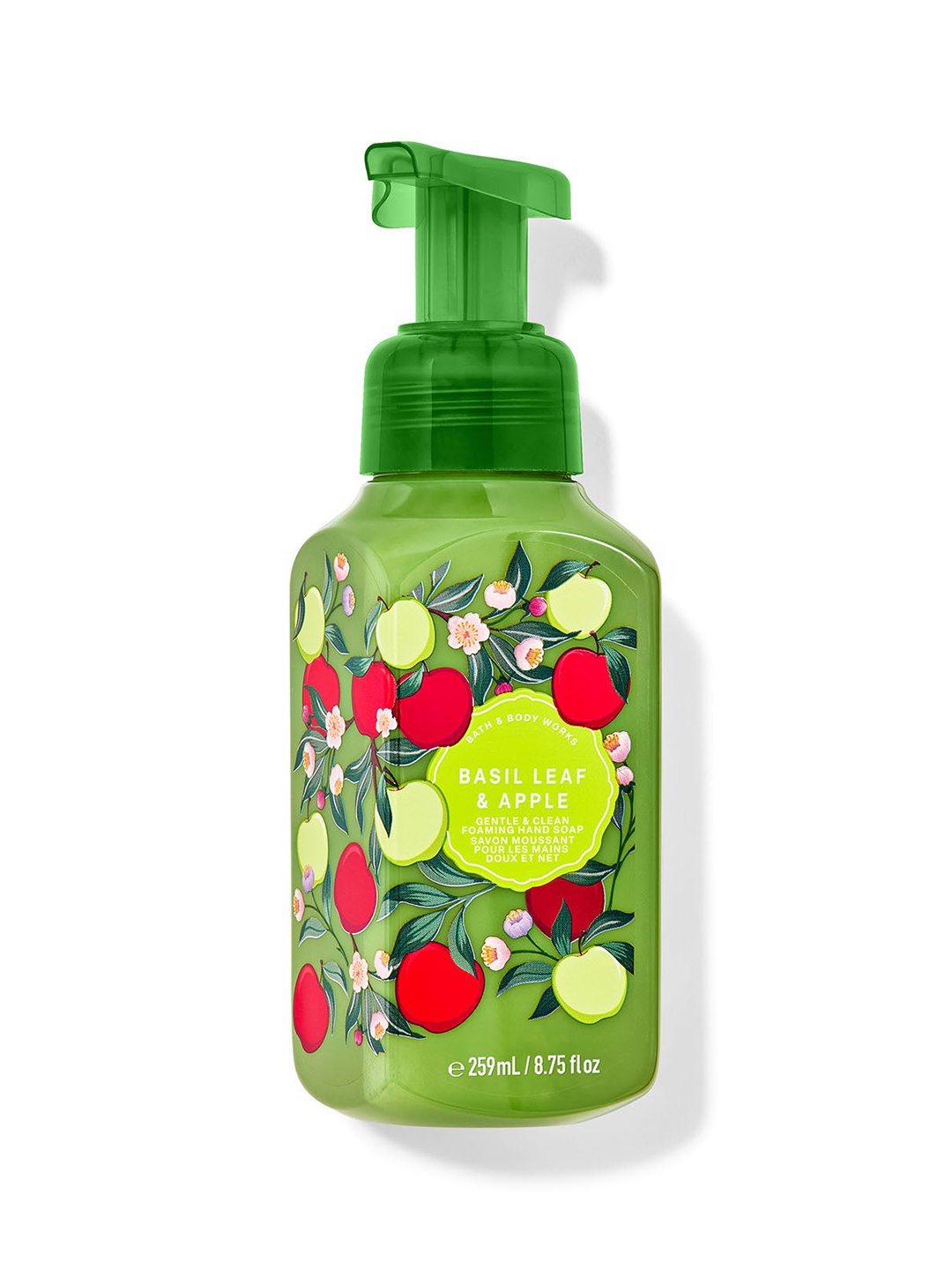 

Bath & Body Works Basil Leaf & Apple Gentle & Clean Foaming Hand Soap - 259 ml, Green