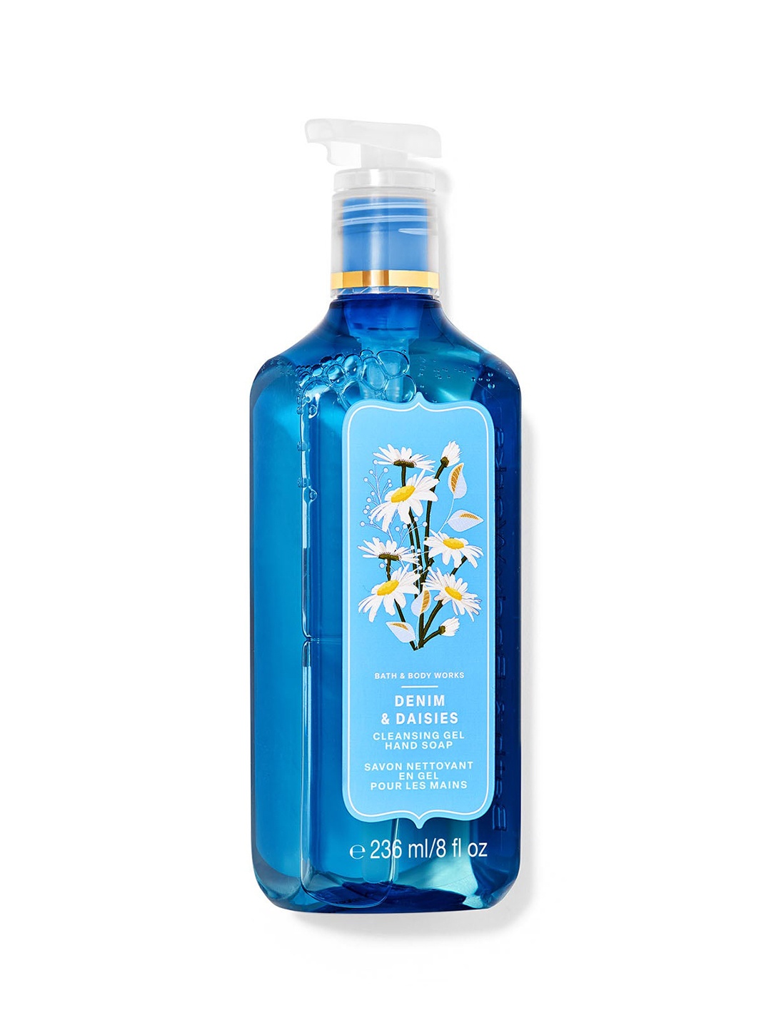 

Bath & Body Works Denim & Daises Cleansing Gel Hand Soap - 236ml, Blue