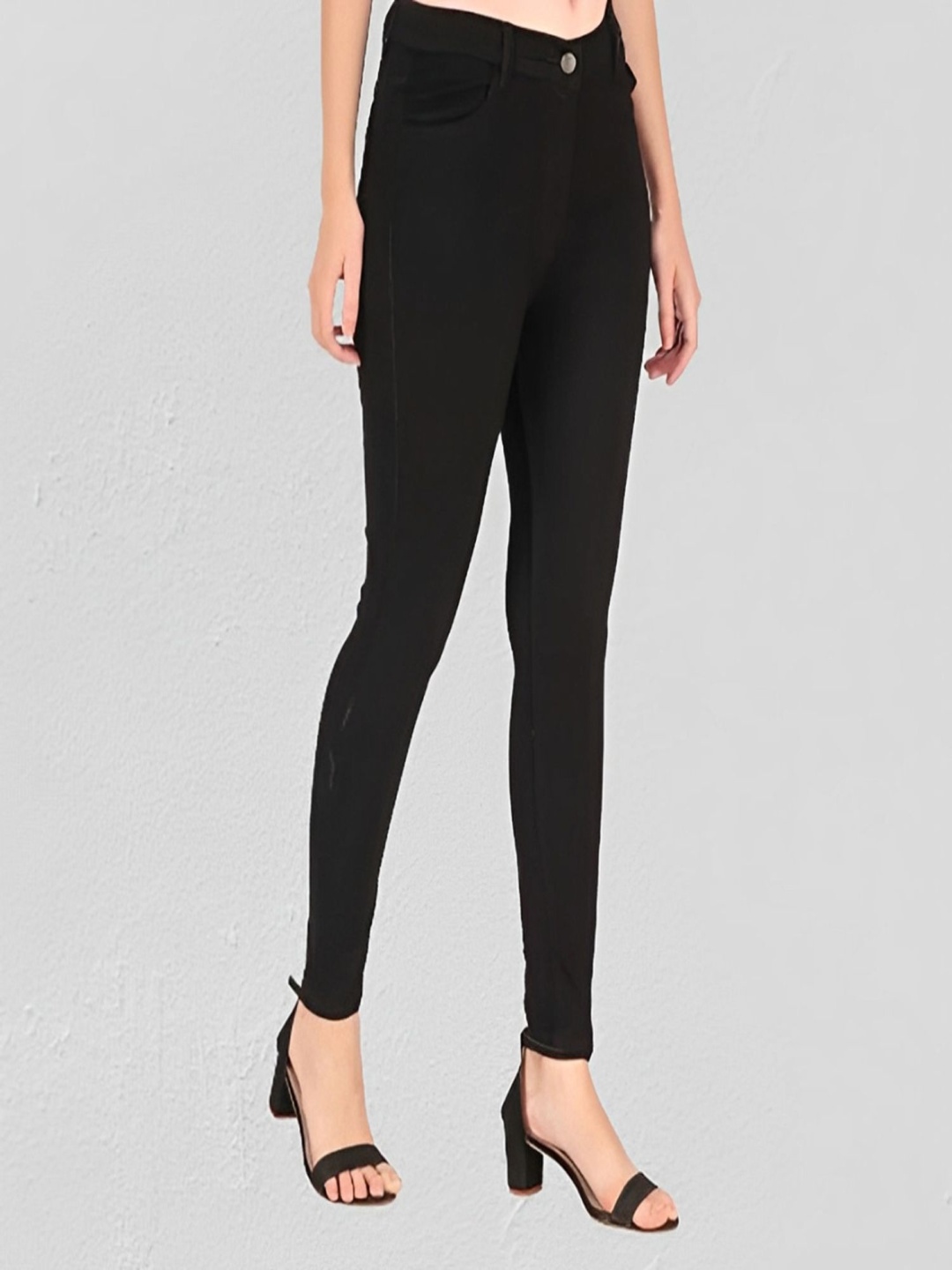 

SHREEALAKHIMPEXRAMSINGH Women Skinny Fit Stretchable Jeans, Black