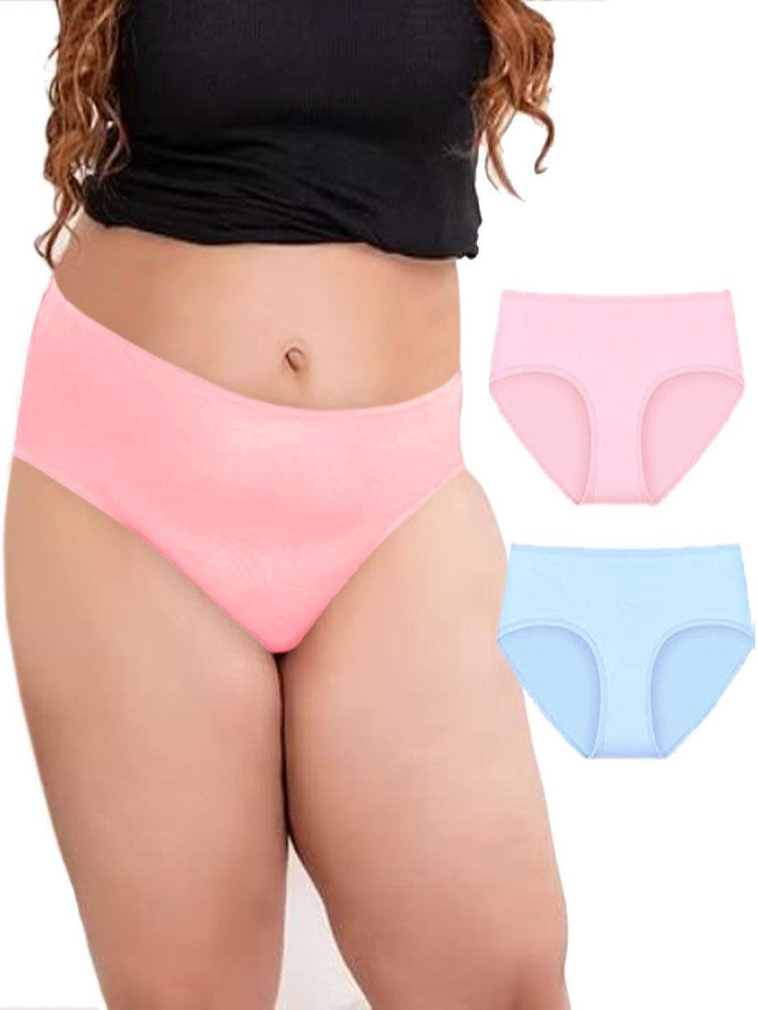 

Diving Deep Pack Of 2 Cotton Hipster Briefs PJ187 BP, 07 New Pant_ies_2 PC_XL, Pink