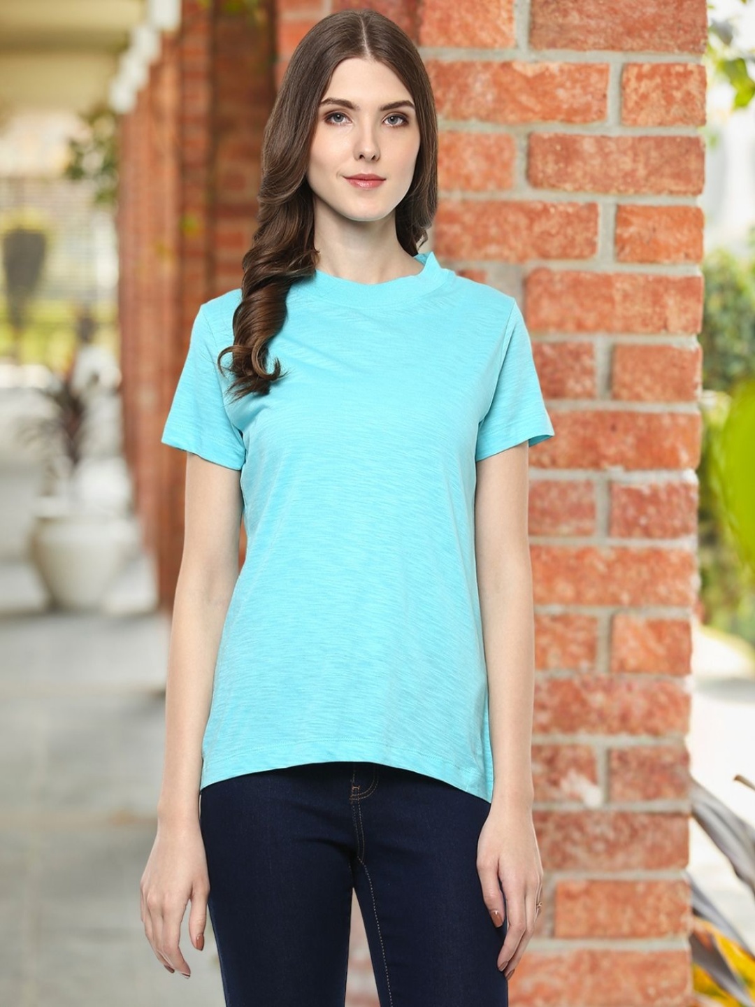

Moda Elementi Print Top, Blue