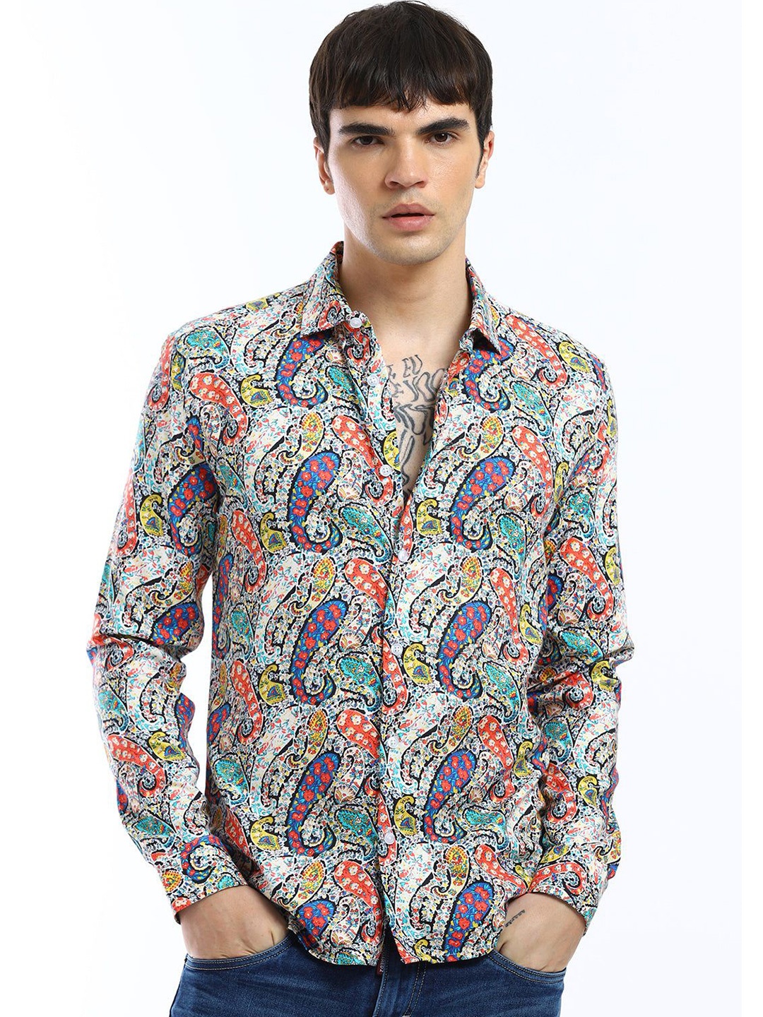 

Banana Club Men Relaxed Slim Fit Floral Opaque Printed Casual Shirt, Multi