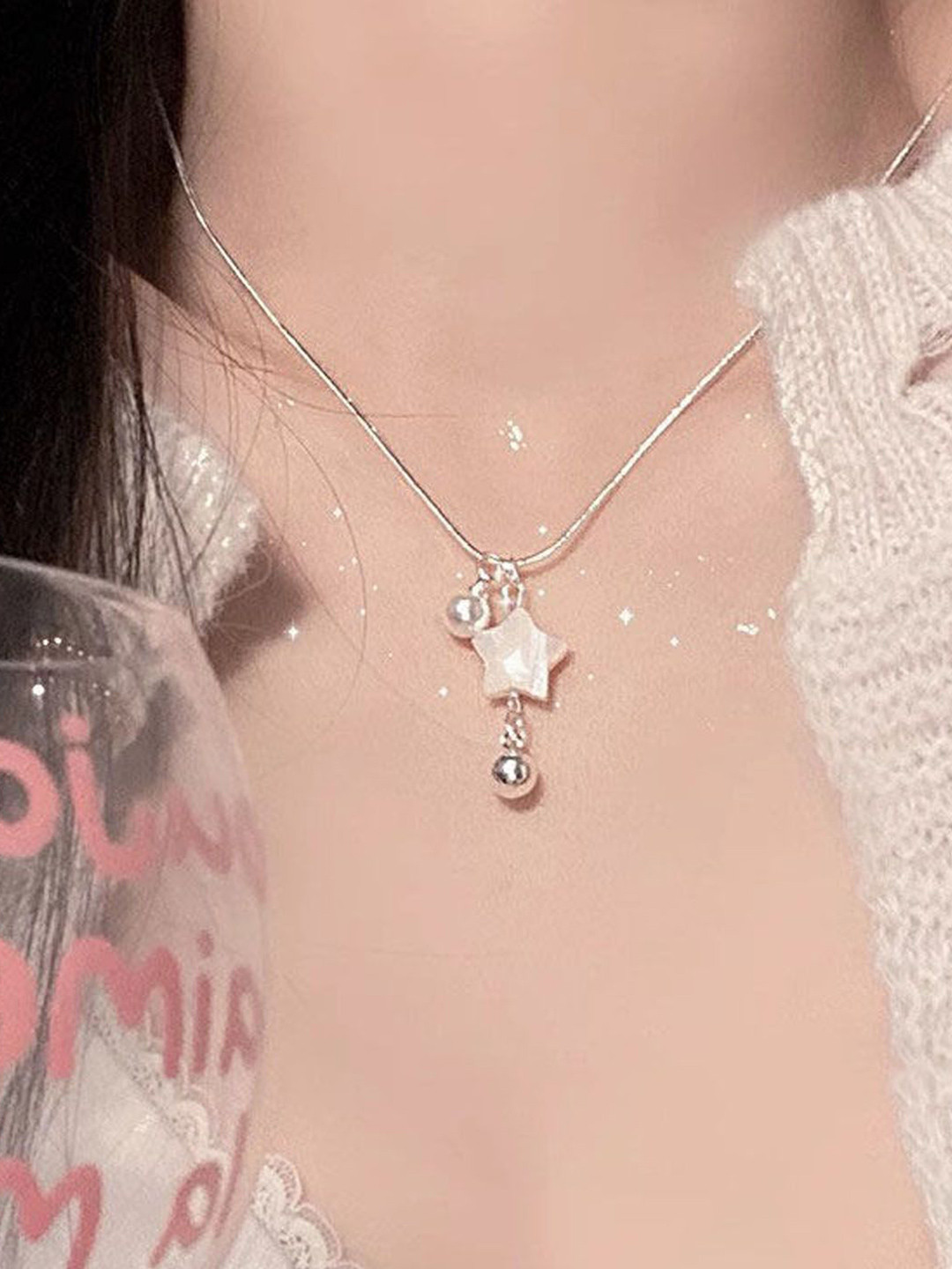 

StyleCast Silver-Toned Elegant Star Shaped Minimal Chain