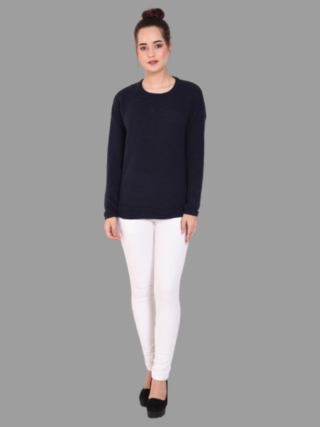 

NoBarr Cotton Round Neck Pullover, Blue
