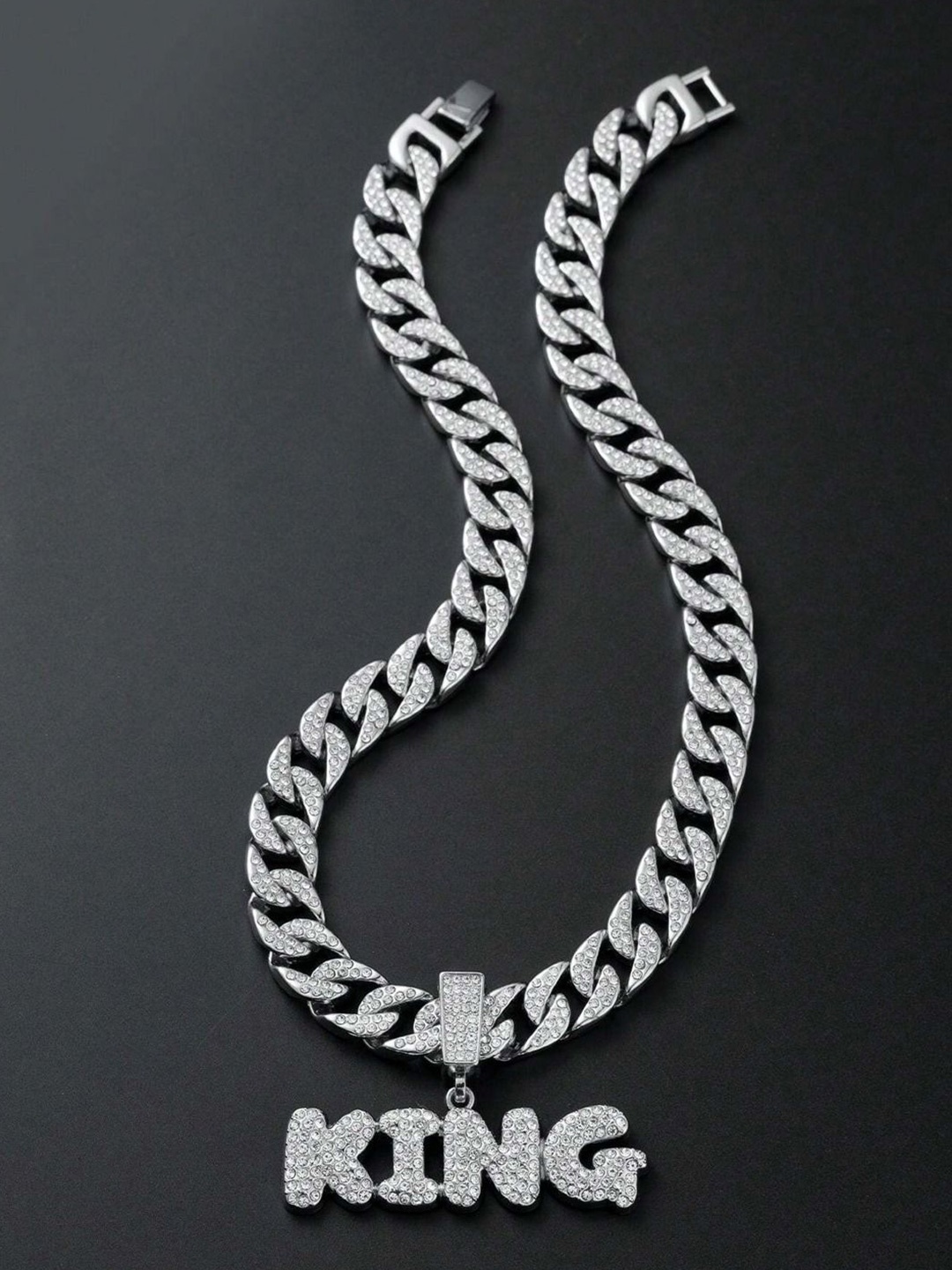 

VAGHBHATT Sterling Silver-Plated Pendant with Chain