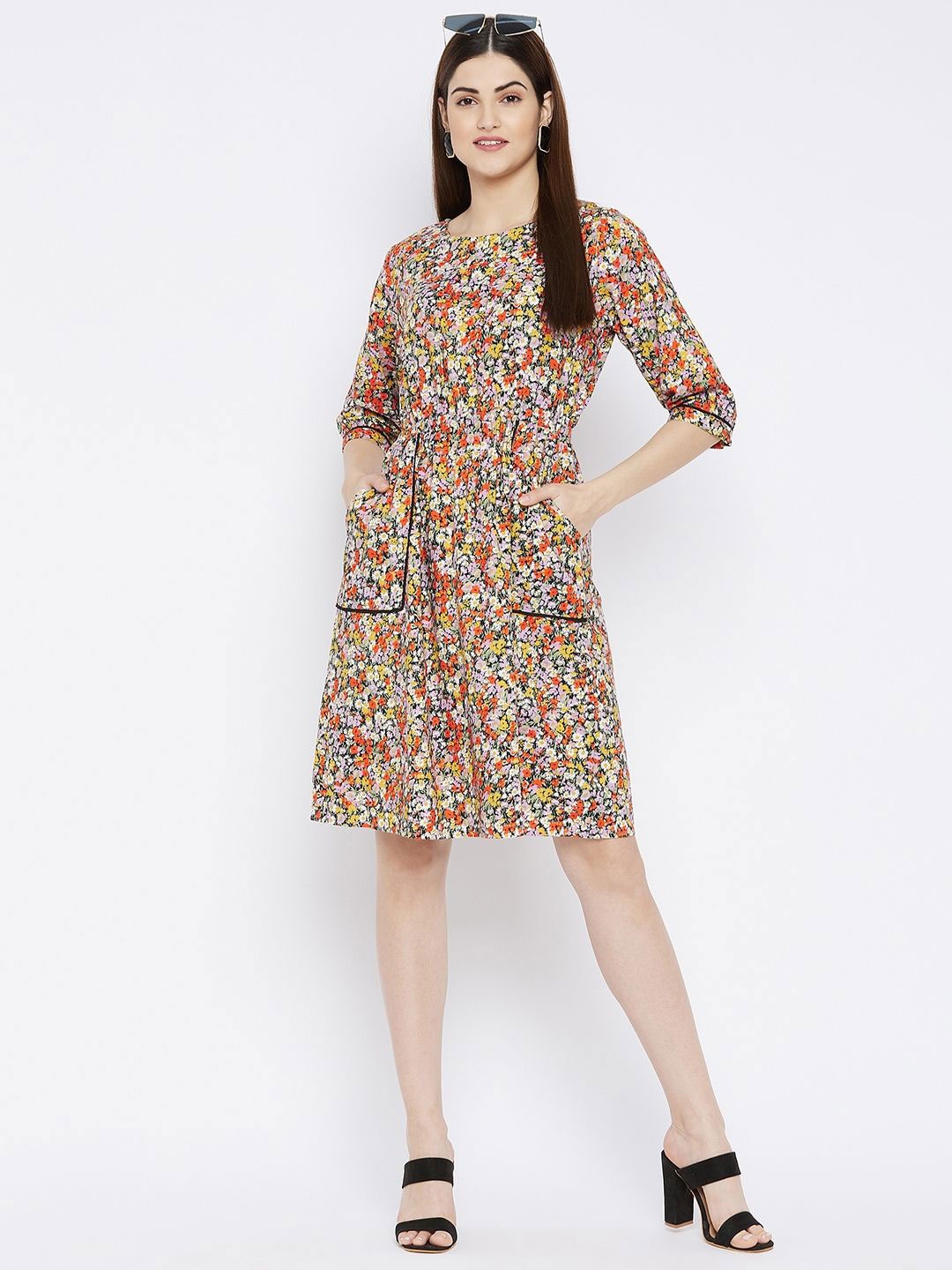 

DressBerry Floral Print A-Line Dress, Multi