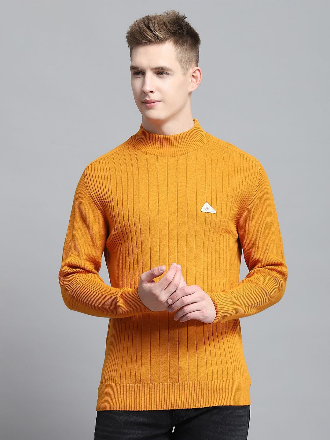 

Monte Carlo Men Woollen Pullover, Mustard