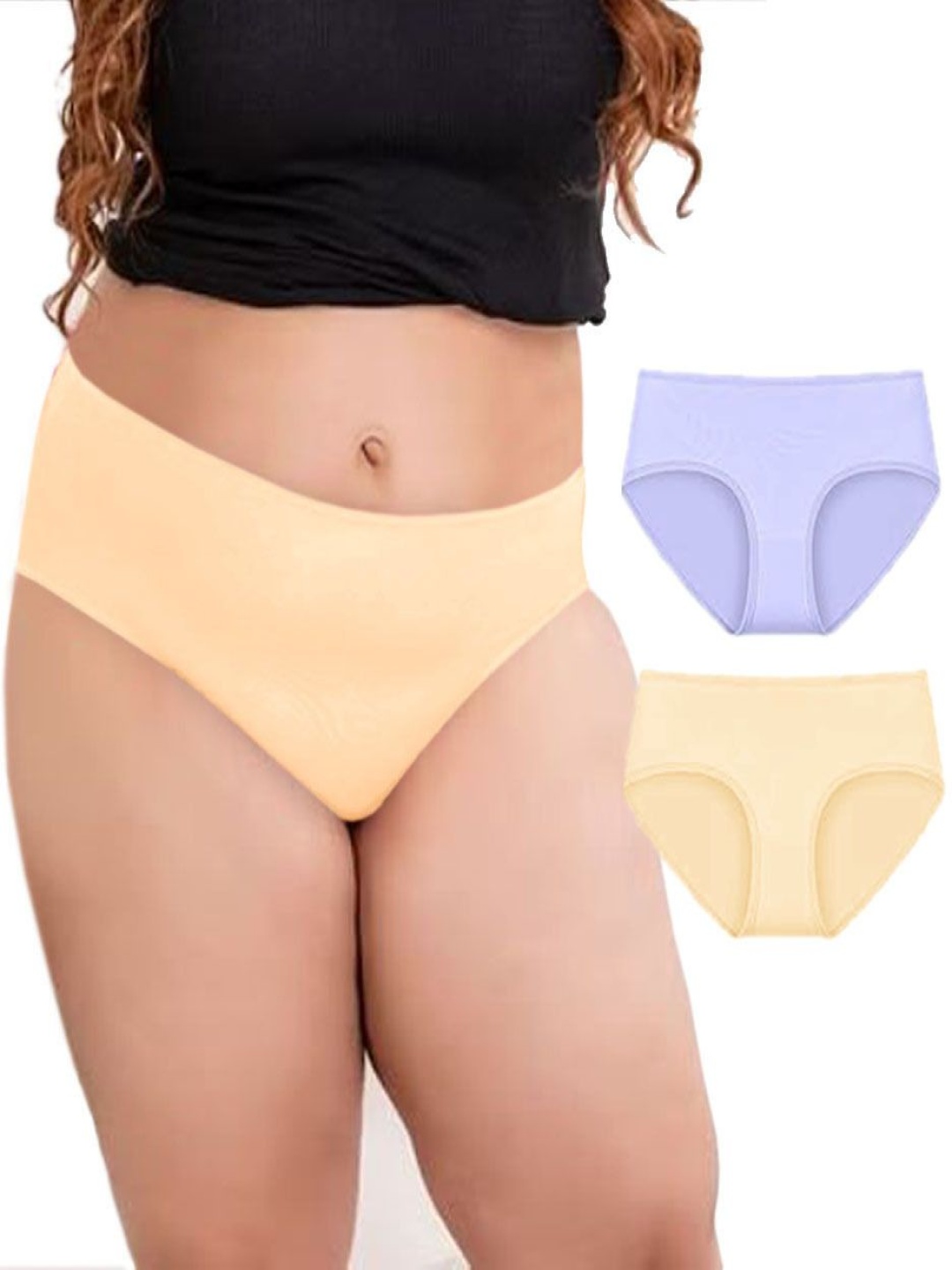 

Diving Deep Pack Of 2 Cotton Hipster Briefs DD197 47, S New Pant_ies_2 PC_L, Purple