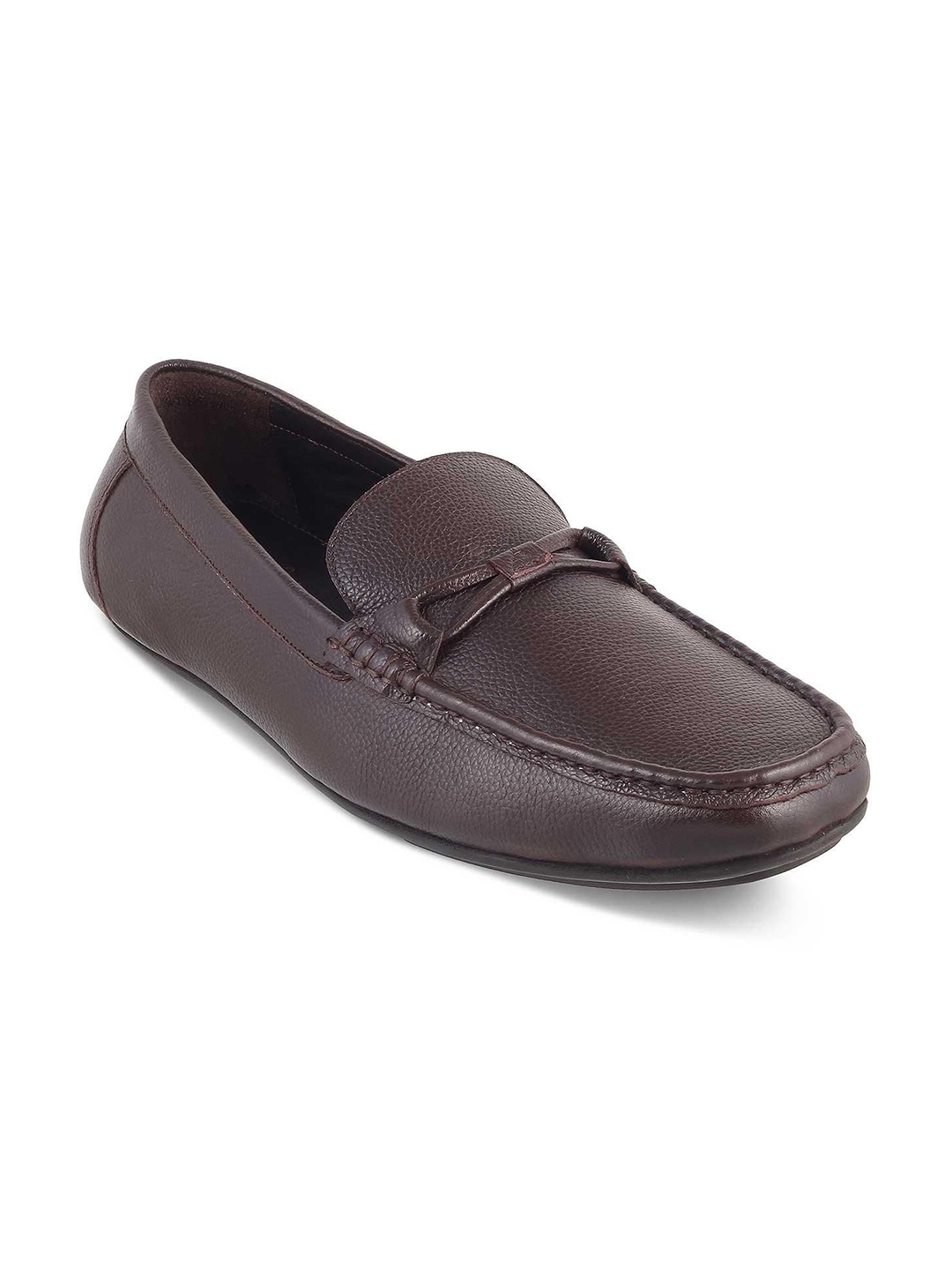 

Tresmode Men Leather Formal Loafers, Brown