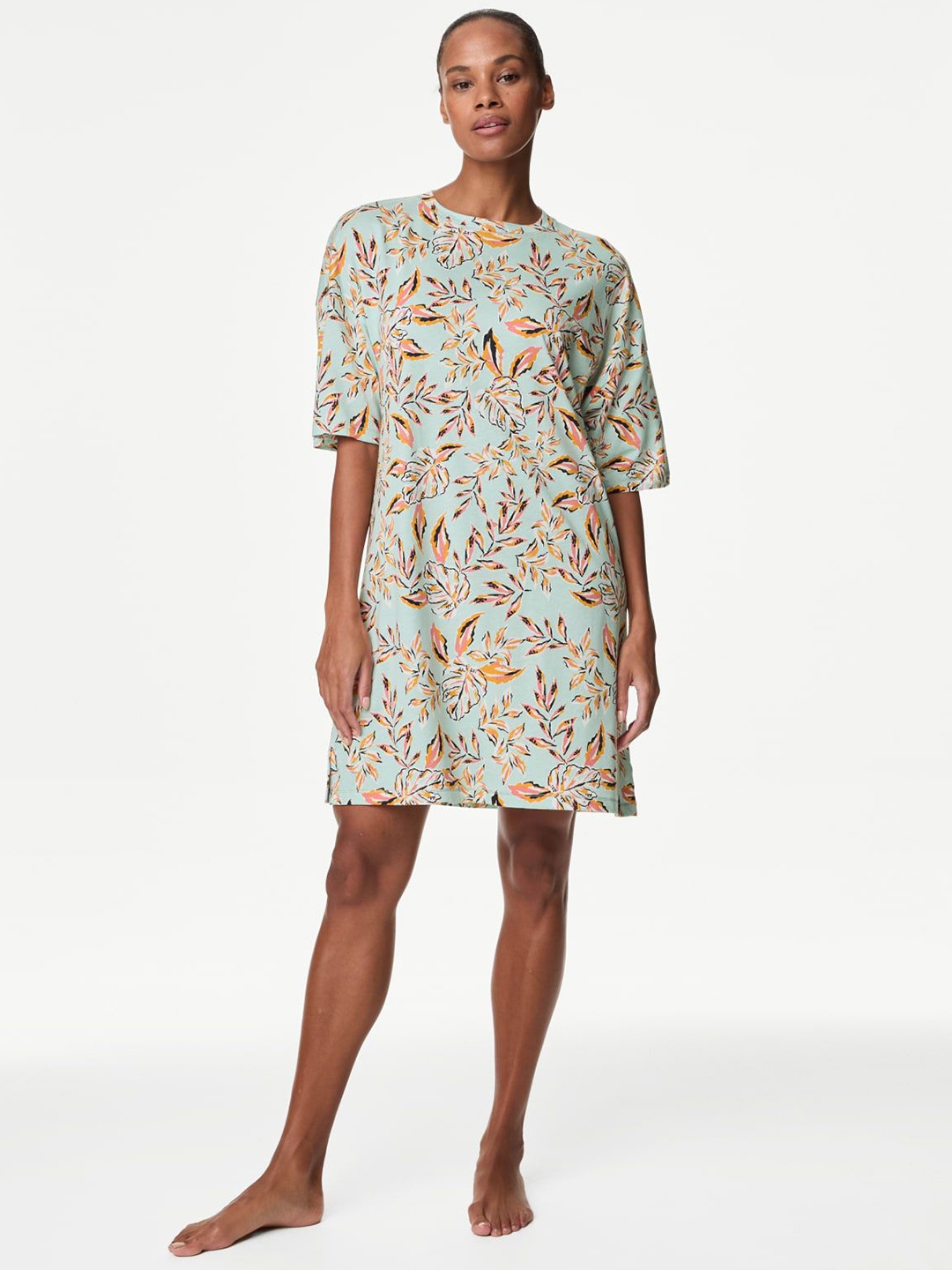 

Marks & Spencer Printed Nightdress, Green