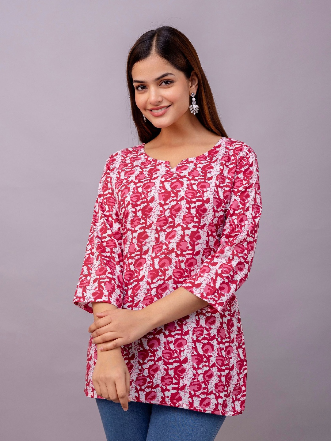 

Mialo fashion Floral Printed Kurti, Pink