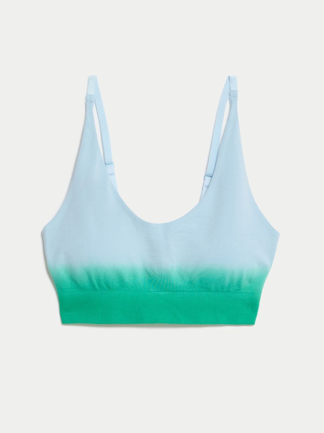 

Marks & Spencer Colourblocked Bra Medium Coverage Lightly Padded, Blue