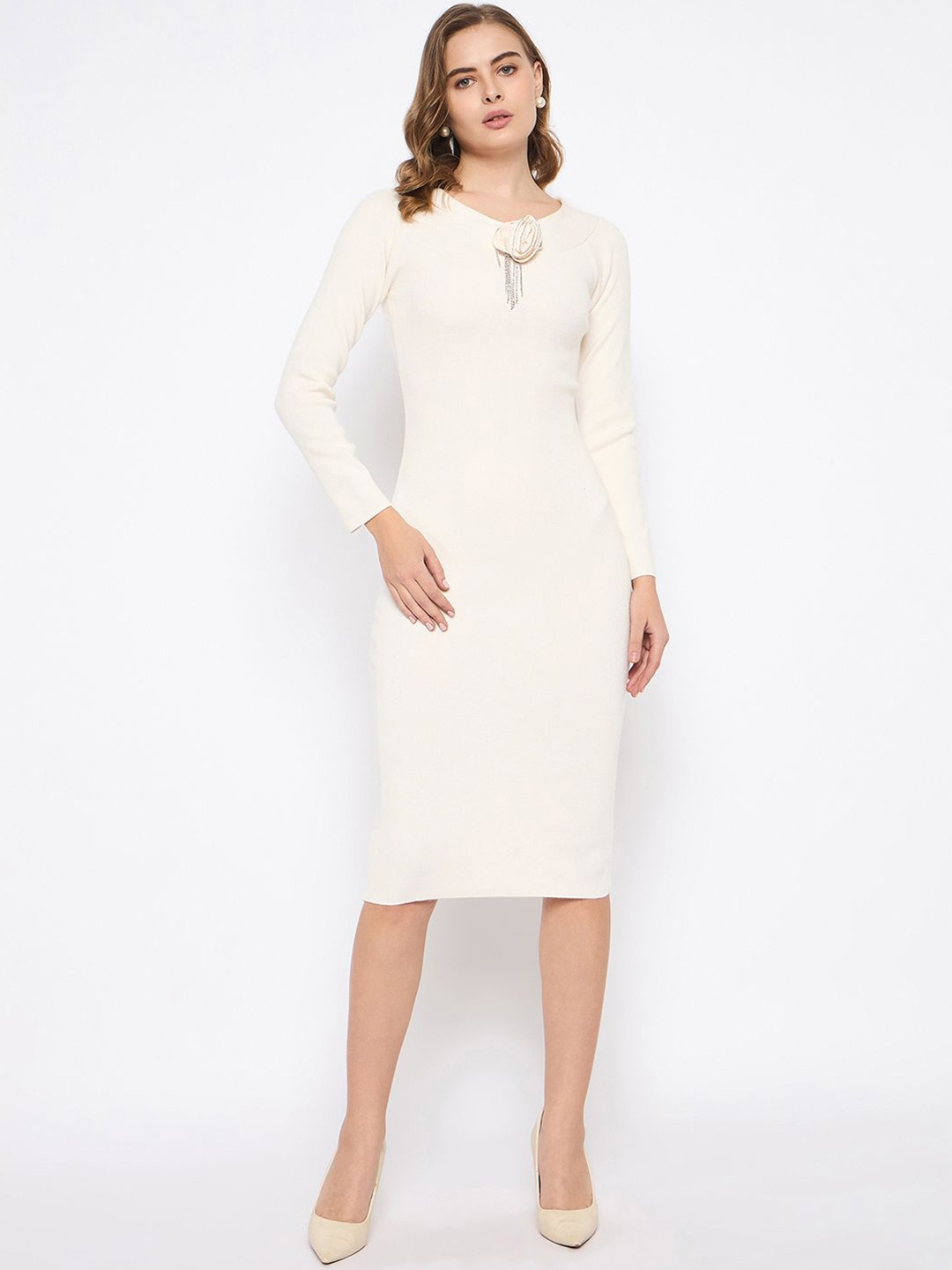 

Madame Sheath Midi Dress, Off white