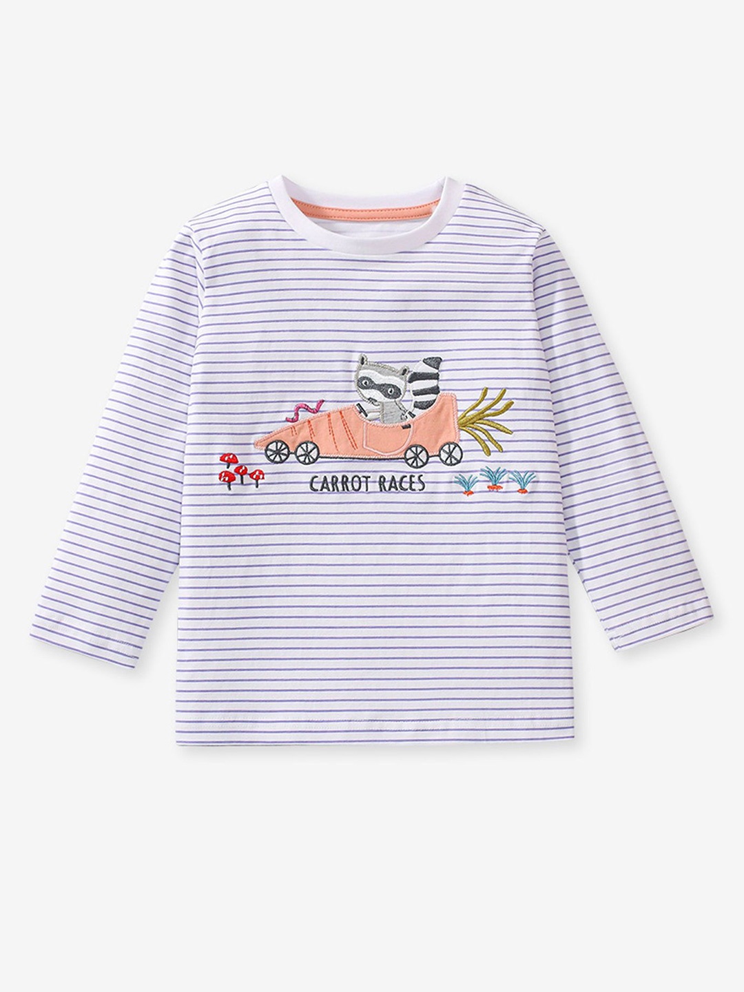 

LULU & SKY Striped Cotton Top, Multi