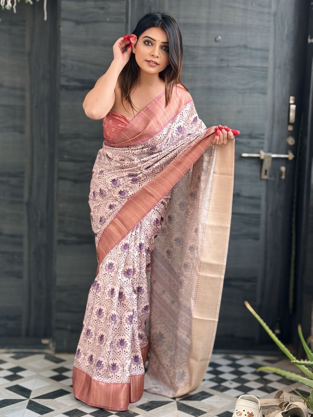 

Suha Art Silk Kanjeevaram Saree, Lavender