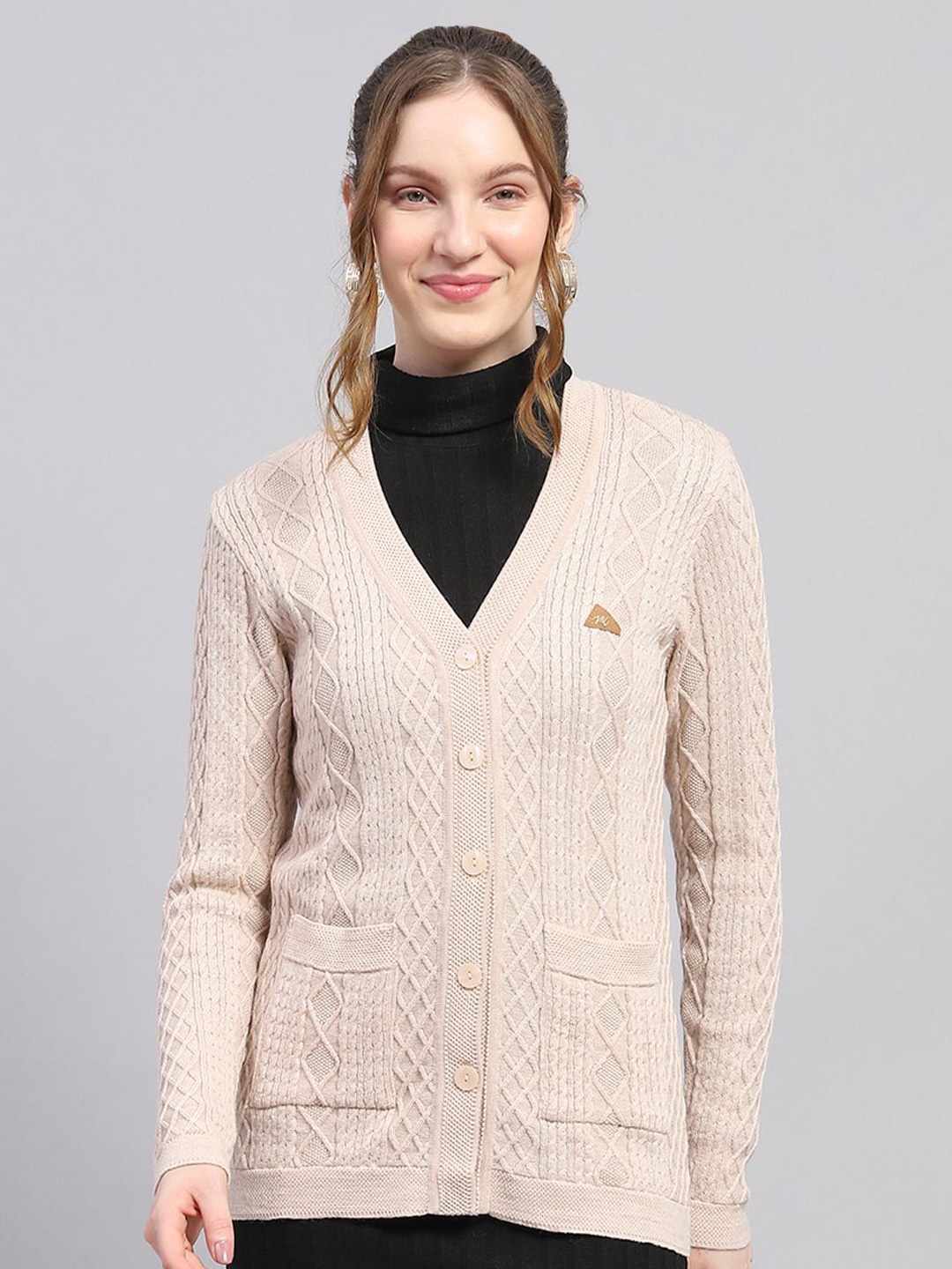 

Monte Carlo Women Woollen Cardigan, Beige
