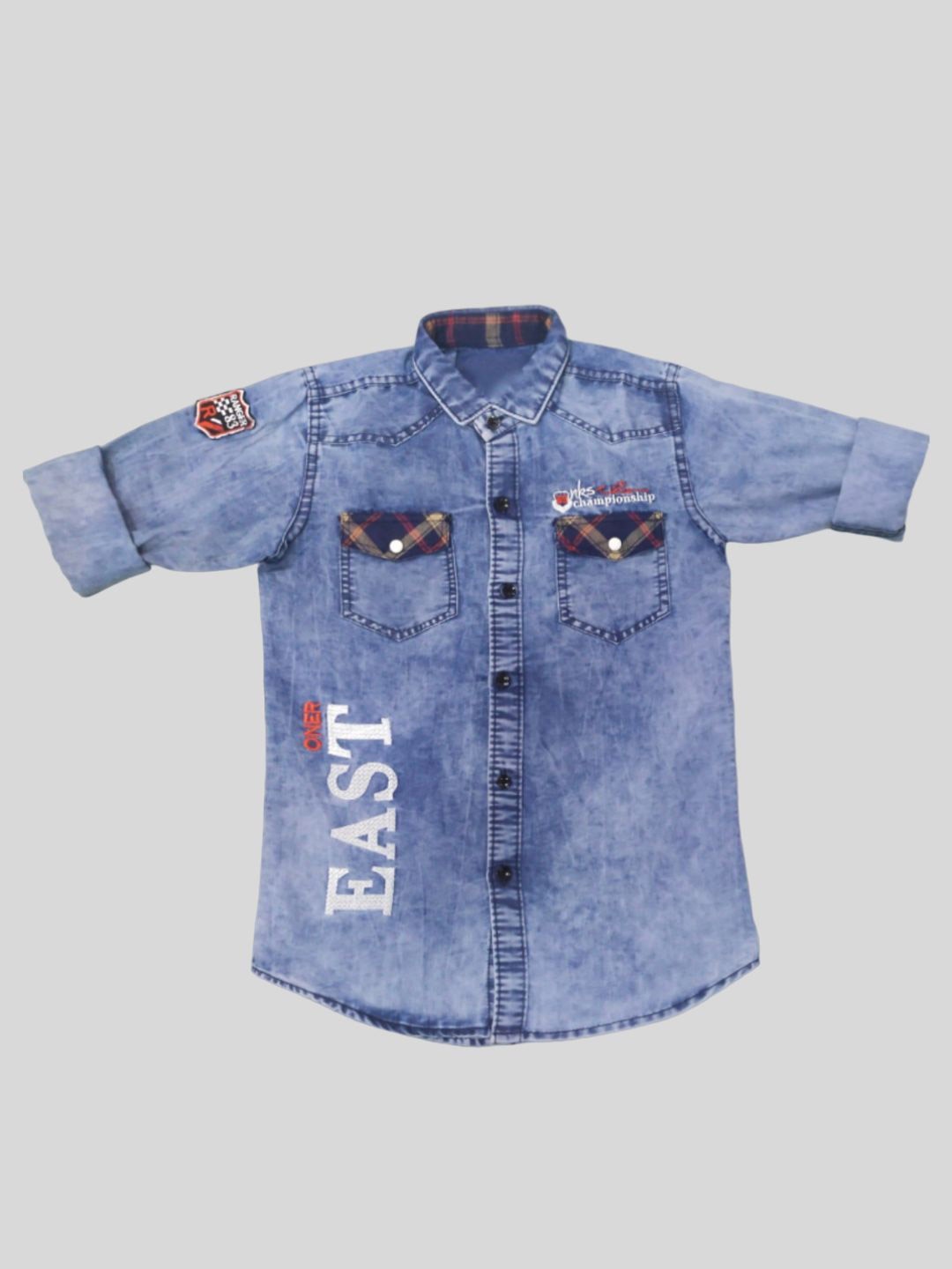 

FASHION GRAB Boys Classic Faded Opaque Printed Casual Shirt, Multi