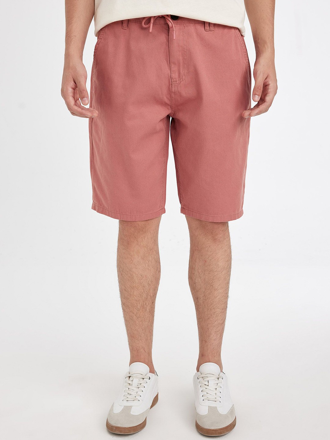 

DeFacto Men Cotton Mid-Rise Shorts, Na