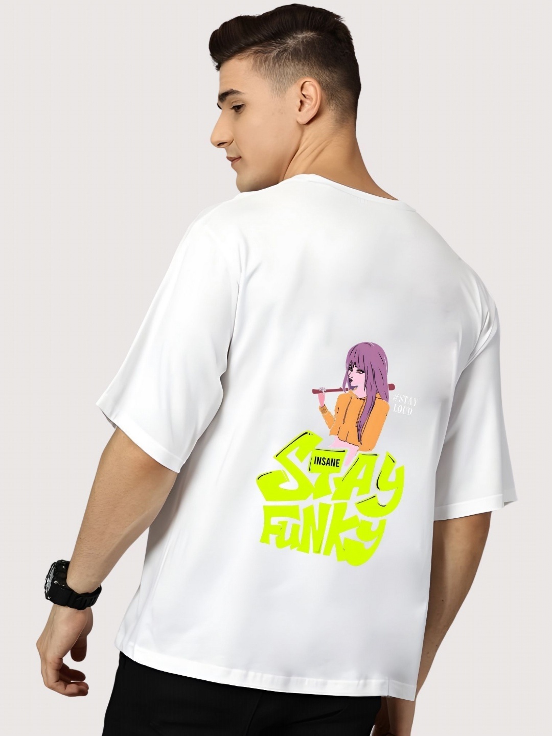 

Moda Rapido Men Graphic Printed Round Neck Cotton Relaxed Fit T-shirt, White