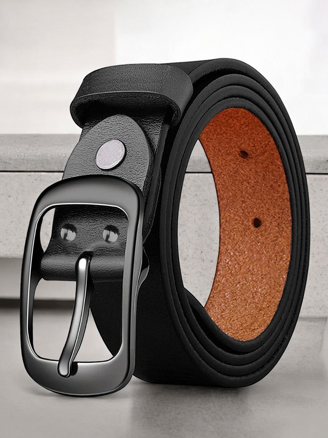 

Provogue Men Textured Formal Belt, Black