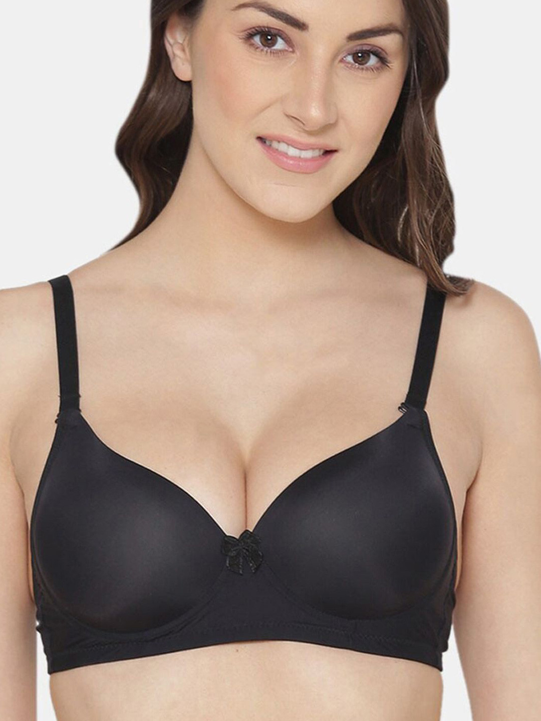 

Nakshu Women Full Coverage Lightly Padded Bra, Black