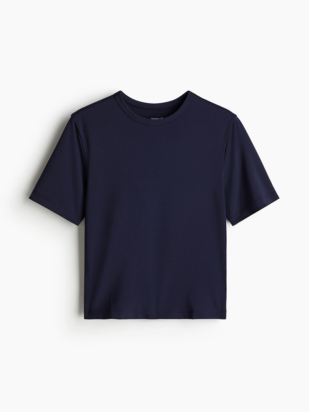 

H&M Cropped Sports Top In Drymove, Navy blue