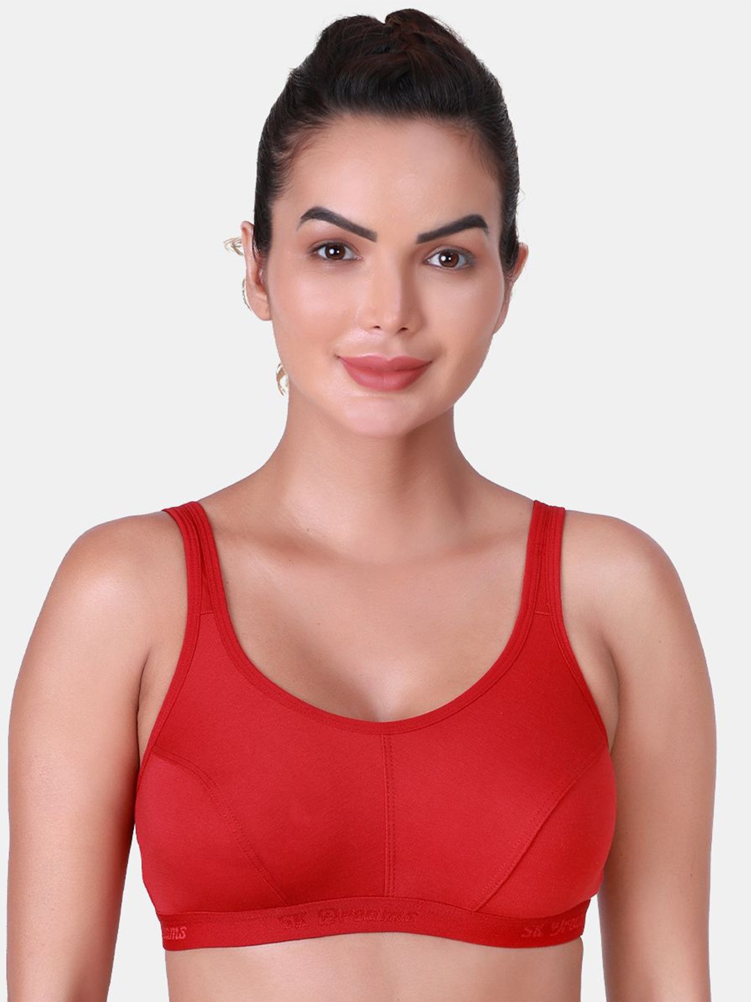 

SKDREAMS Full Coverage Workout Cotton Bra, Maroon